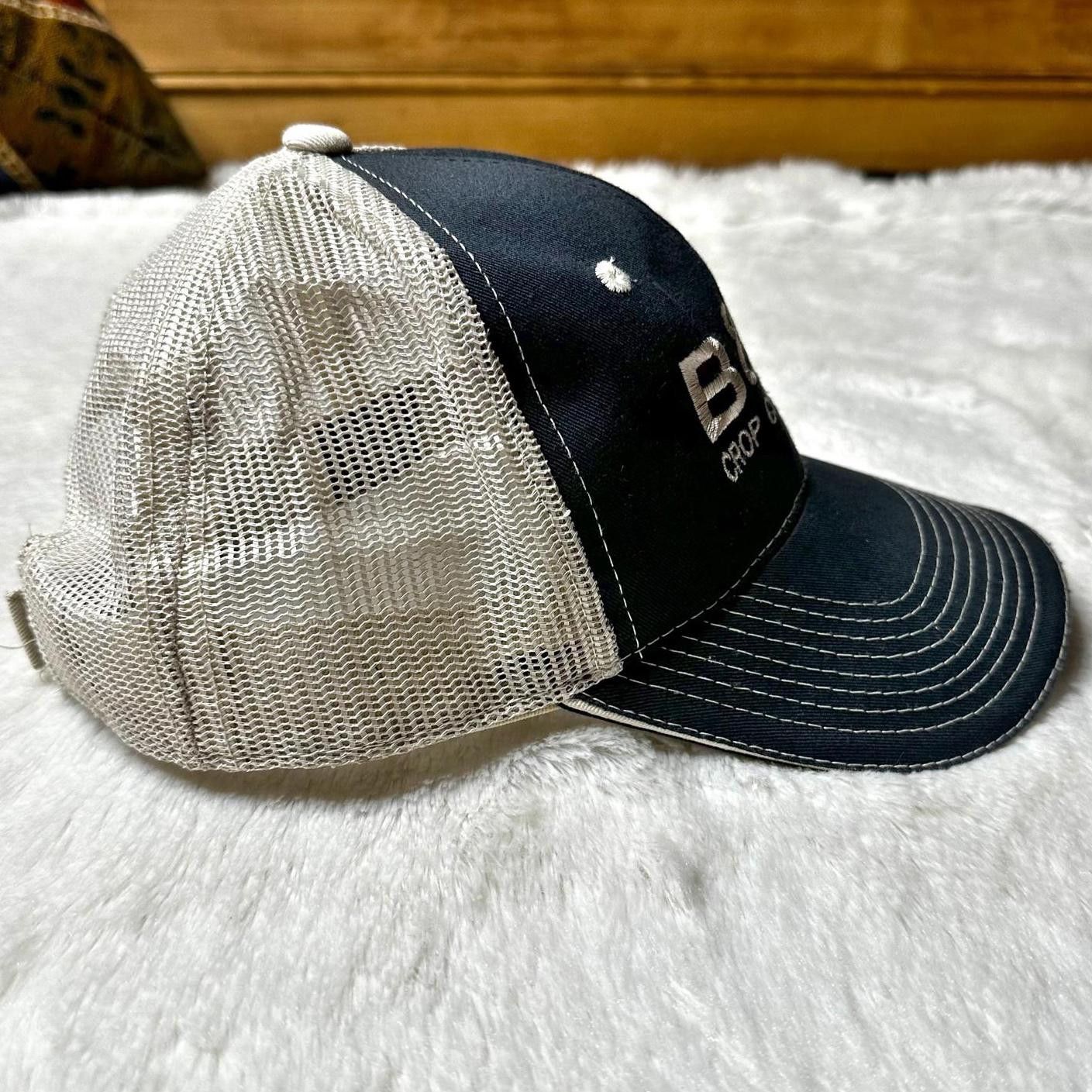 Designer B&M Crop Consulting Unisex Blue Trucker Hat Adjustable Mesh Size ONE SIZE - 5 Thumbnail