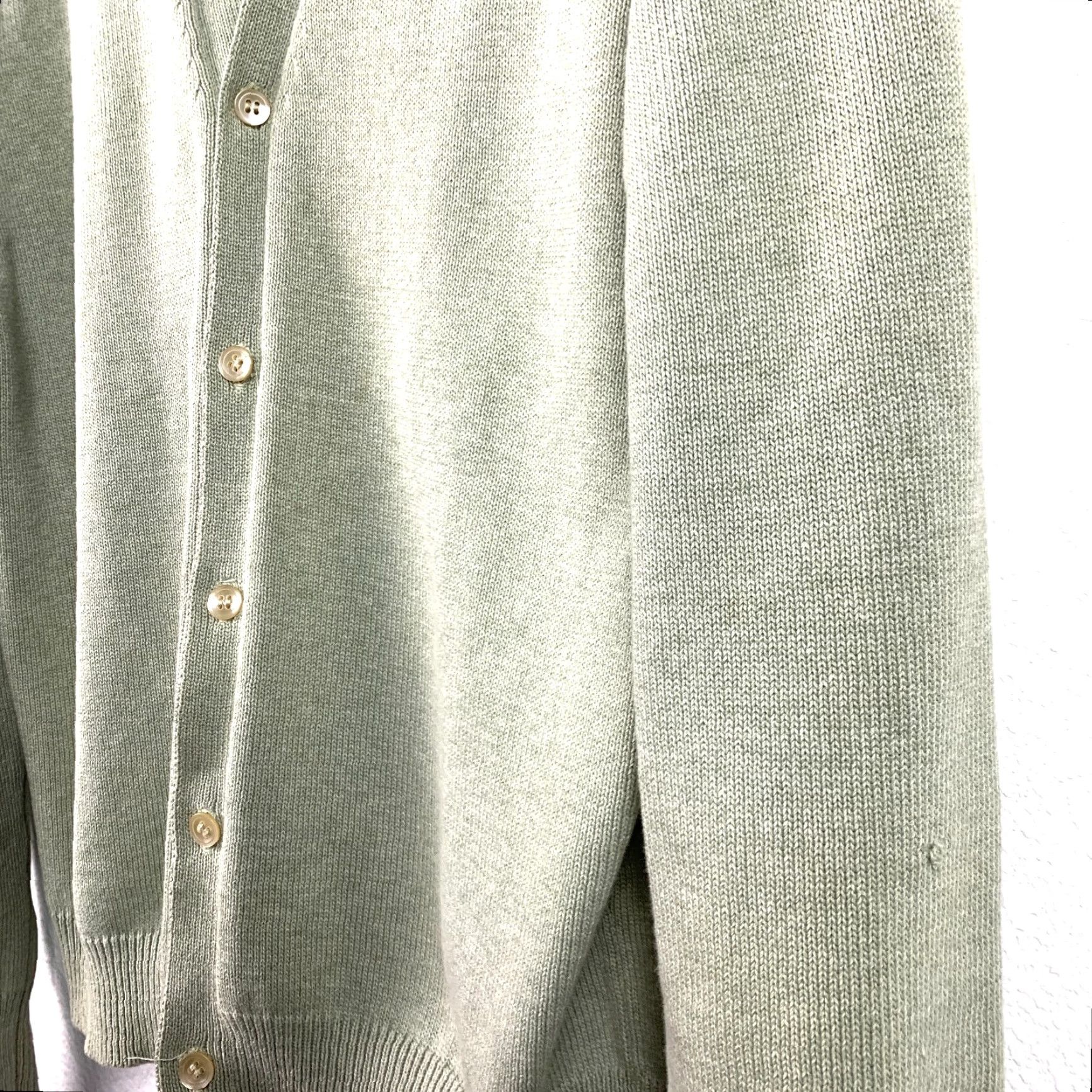 J.Crew VINTAGE J.Crew Cardigan Sweater Mens Medium V-Neck Green 100% Cotton Knit Sleeve Long Size US M / EU 48-50 / 2 - 3 Thumbnail