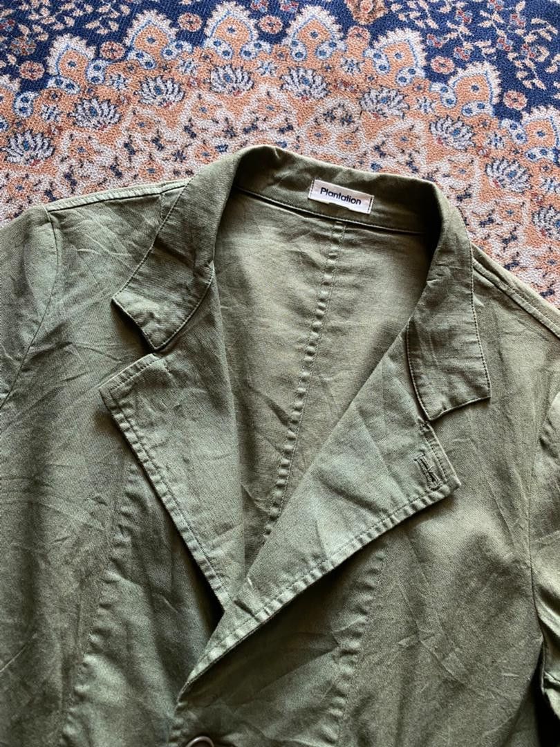 Issey Miyake Plantation By Issey Miyake Green Blazer Size US M / EU 48-50 / 2 - 2 Thumbnail