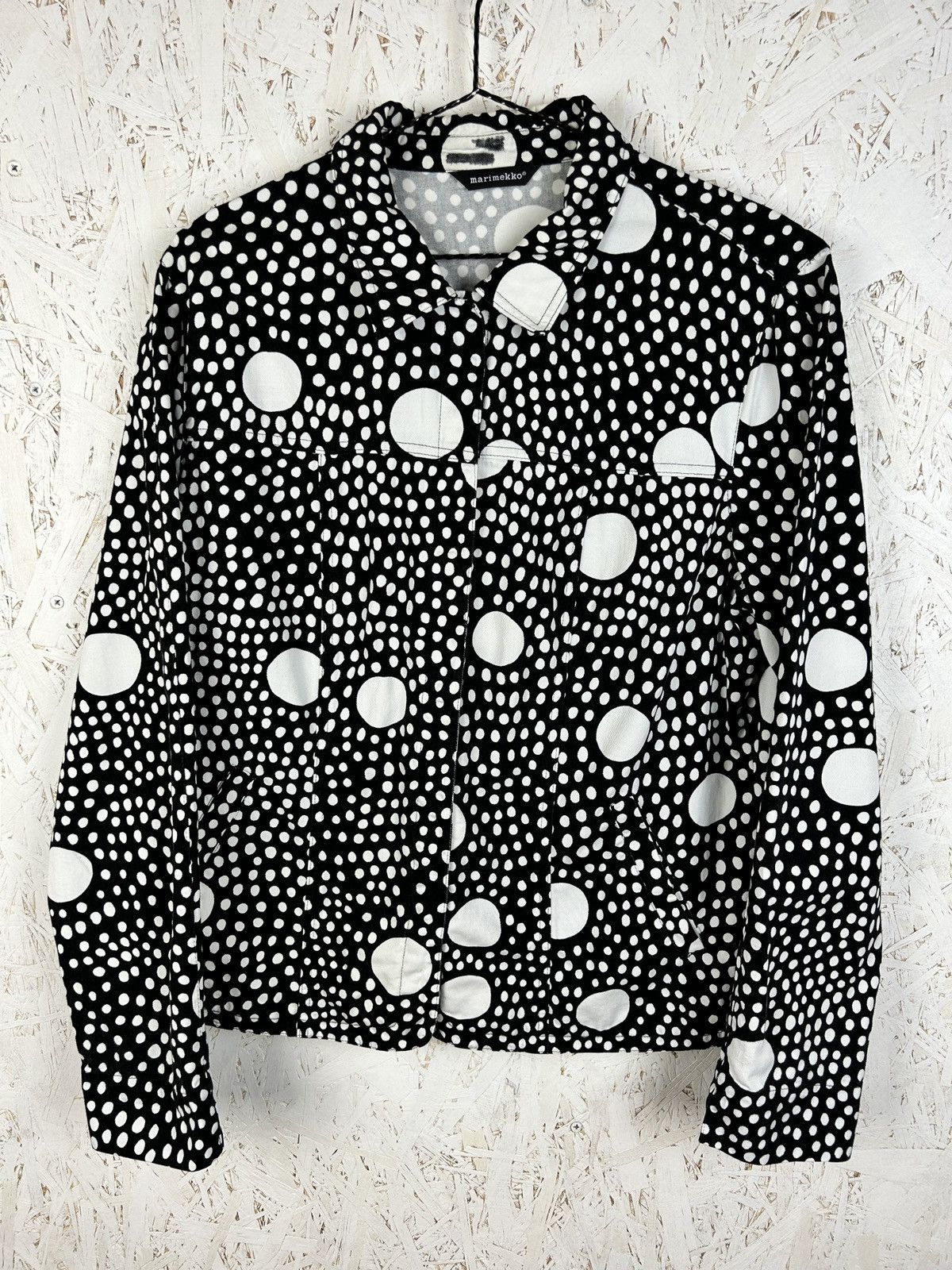 Marimekko Marimekko Black/White Polka Dot Denim Jacket Size 44 Size M / US 6-8 / IT 42-44 - 1 Thumbnail