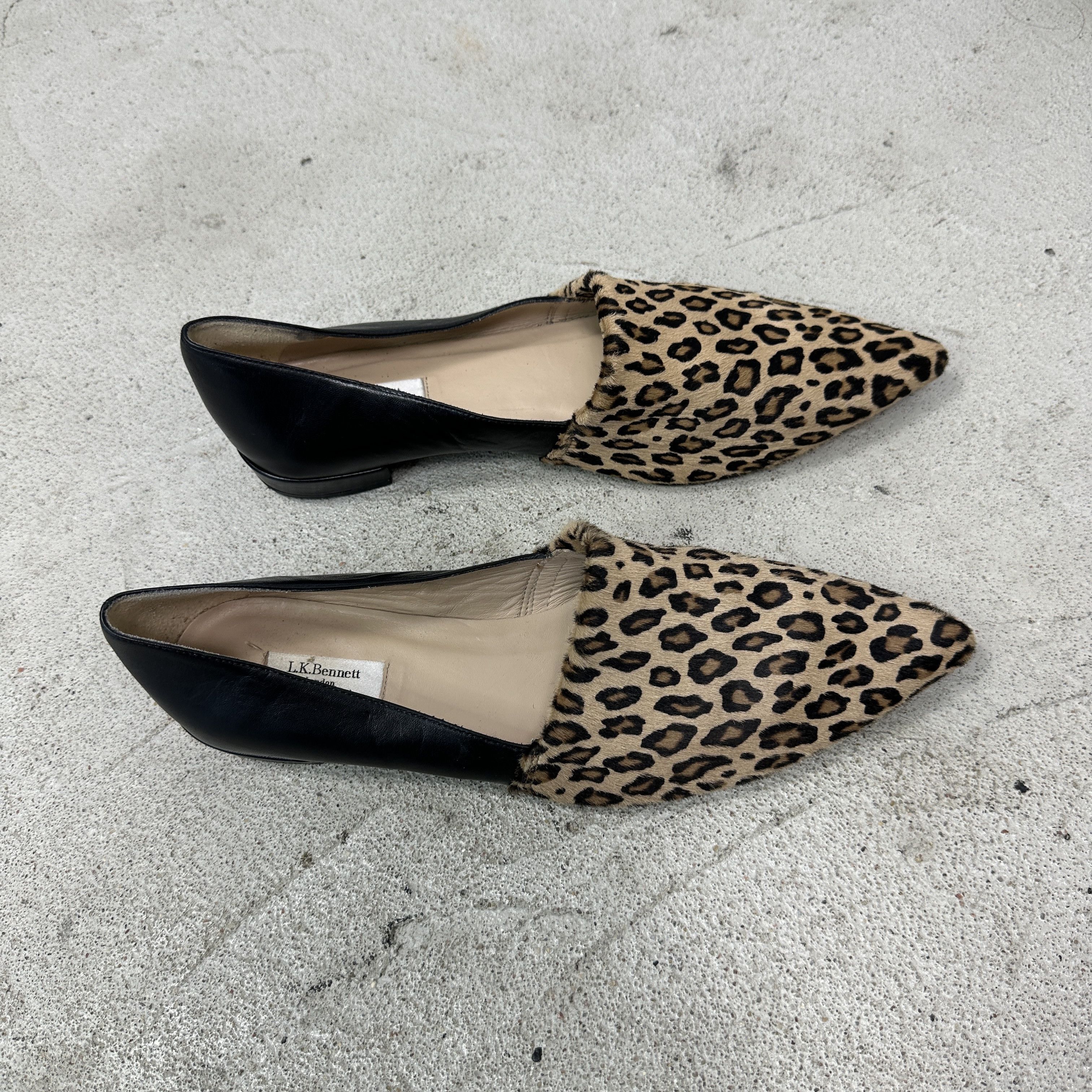 LK Bennett Vintage Avant Garde LK Bennett Cheetah Pony Hair Ballets Y2K Size US 11 / IT 41 - 4 Thumbnail