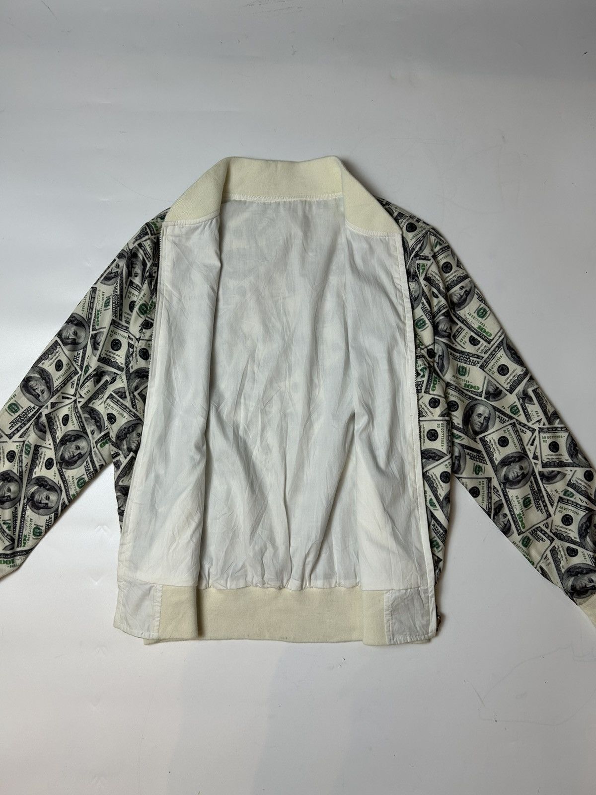 American Apparel × Vintage REVERSIBLE MONEY PRINTED BOMBER JACKET Size US M / EU 48-50 / 2 - 3 Thumbnail