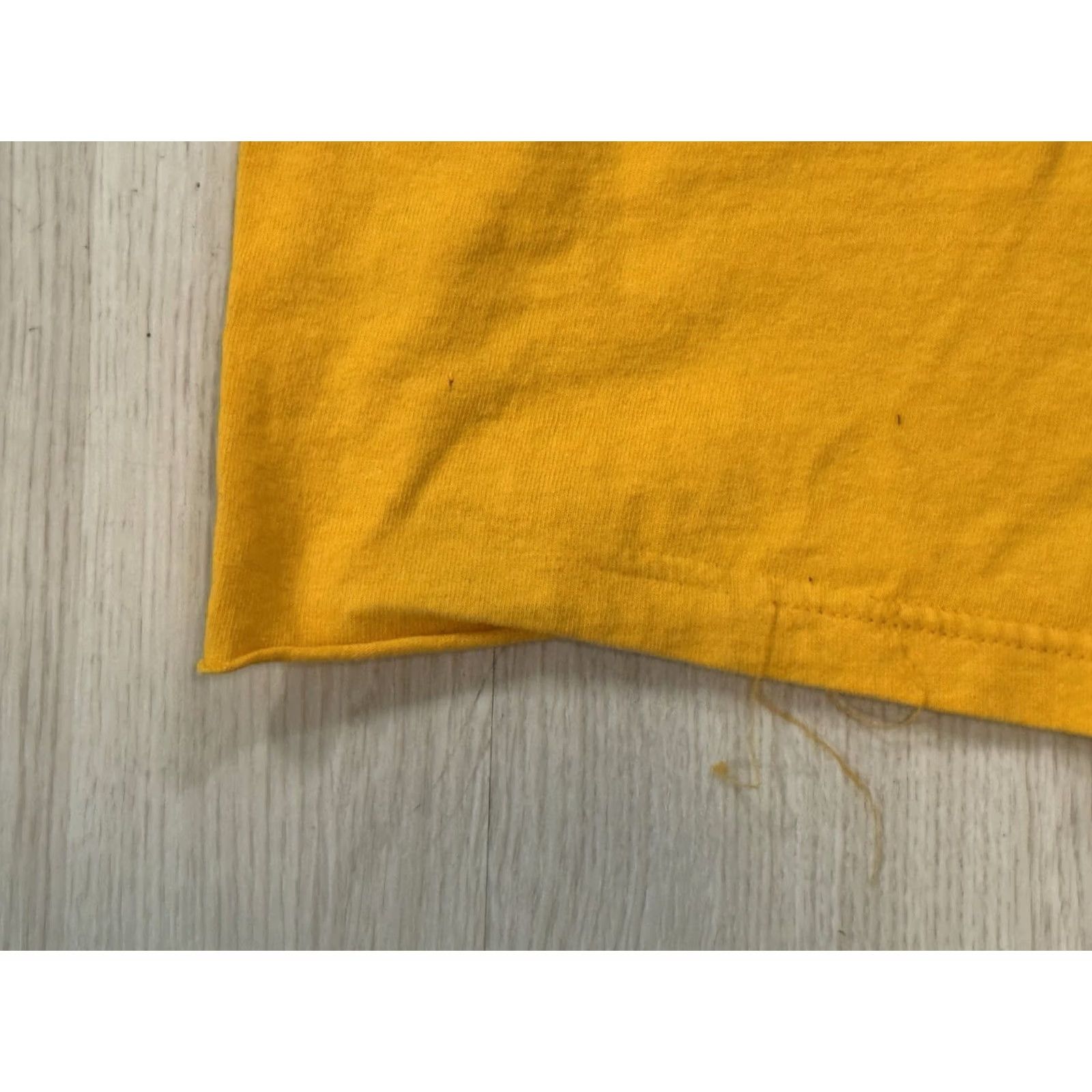 Tultex VINTAGE Earth First! Arm & Hammer Shirt XL Mike Foreman Ecotage ELF Greenpeace T-Shirt Crew Neck Short Sleeve Cotton Yellow 1990s Men Size US XL / EU 56 / 4 - 4 Thumbnail