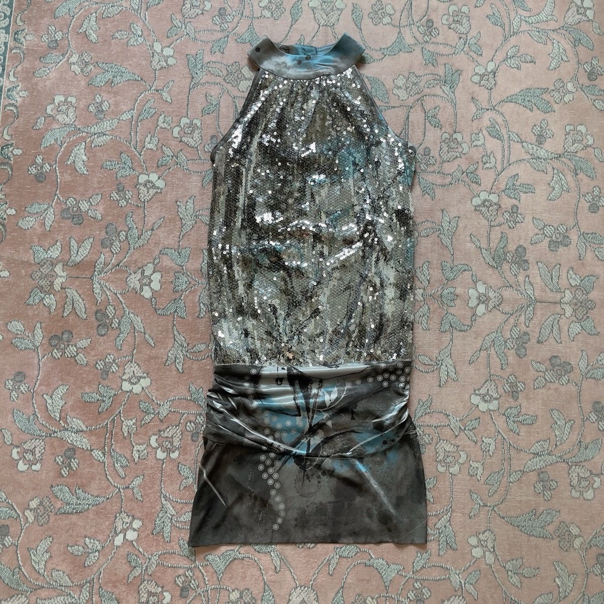 Other Frederick’s of Hollywood 90s Sequin Halter Mini Dress (M–L) Size L / US 10 / IT 46 - 8 Thumbnail