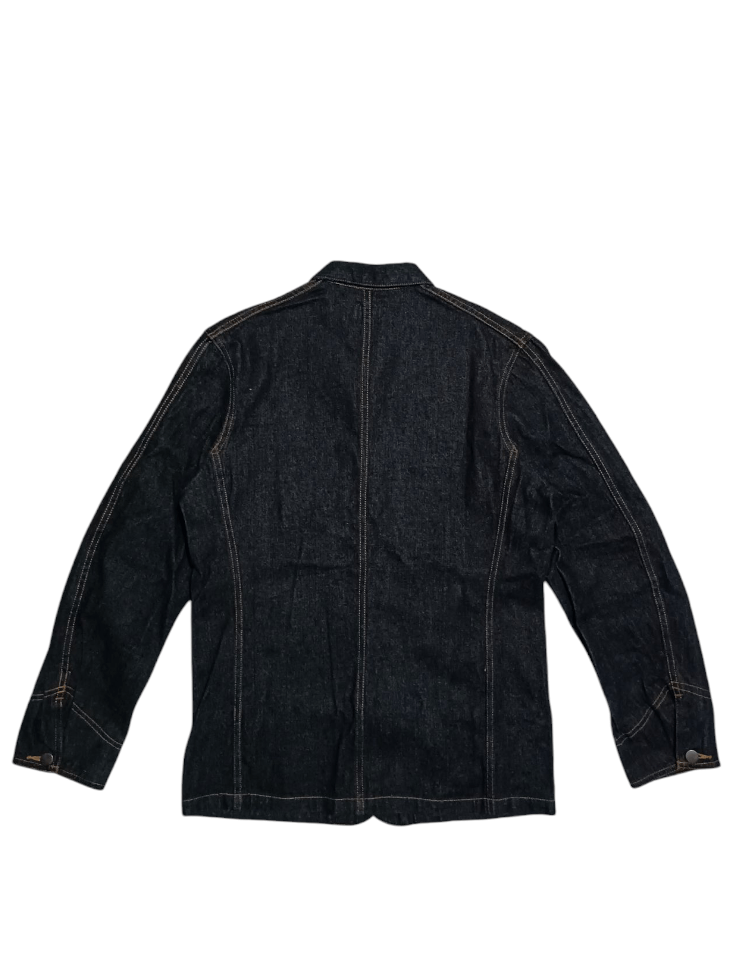 Designer × Michel Klein × Vintage Michael Klien Chore Jacket Raw Denim Size US L / EU 52-54 / 3 - 6 Thumbnail