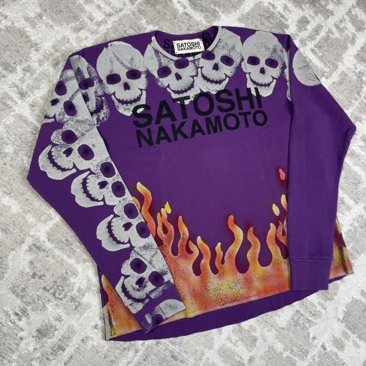 Satoshi Nakamoto lost boys skull long sleeve thermal shirt Size US M / EU 48-50 / 2 - 1 Thumbnail
