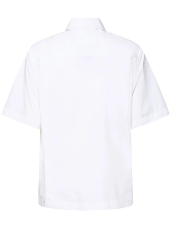 Jil Sander o1lsvrm0425 Short Sleeve Cotton Shirt in Optic White Size US L / EU 52-54 / 3 - 2 Thumbnail