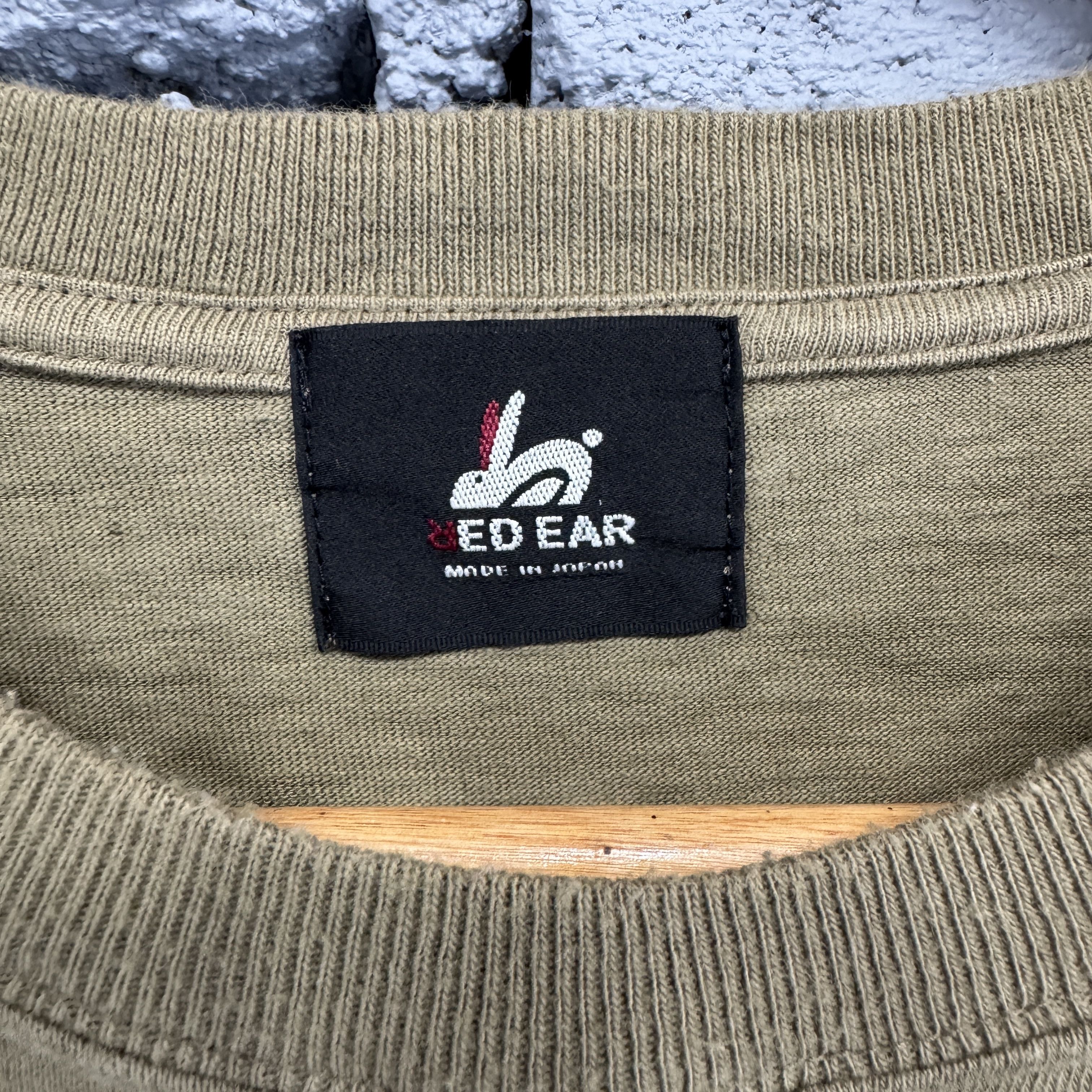 Japanese Brand Japanese Brand Red Ear Olive Plain Sunfaded Tshirt Size US M / EU 48-50 / 2 - 3 Thumbnail