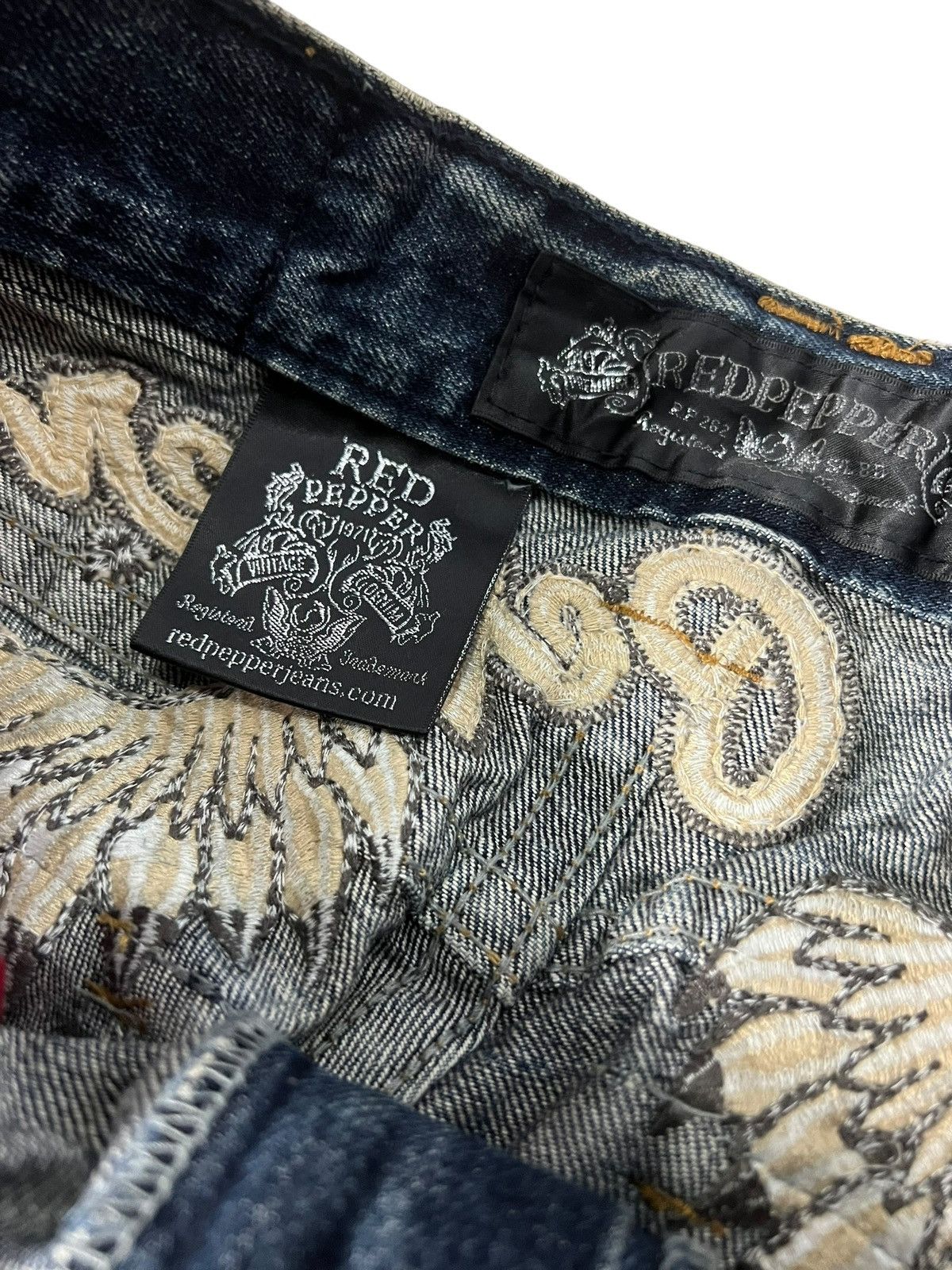 Japanese Brand Red Pepper Flare Denim Jean Size US 30 / EU 46 - 11 Thumbnail
