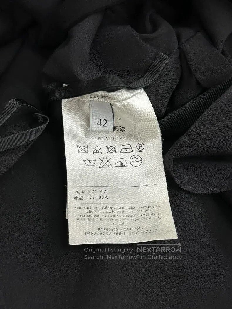 Valentino Valentino Black pleated cape dress Size L / US 10 / IT 46 - 7 Thumbnail