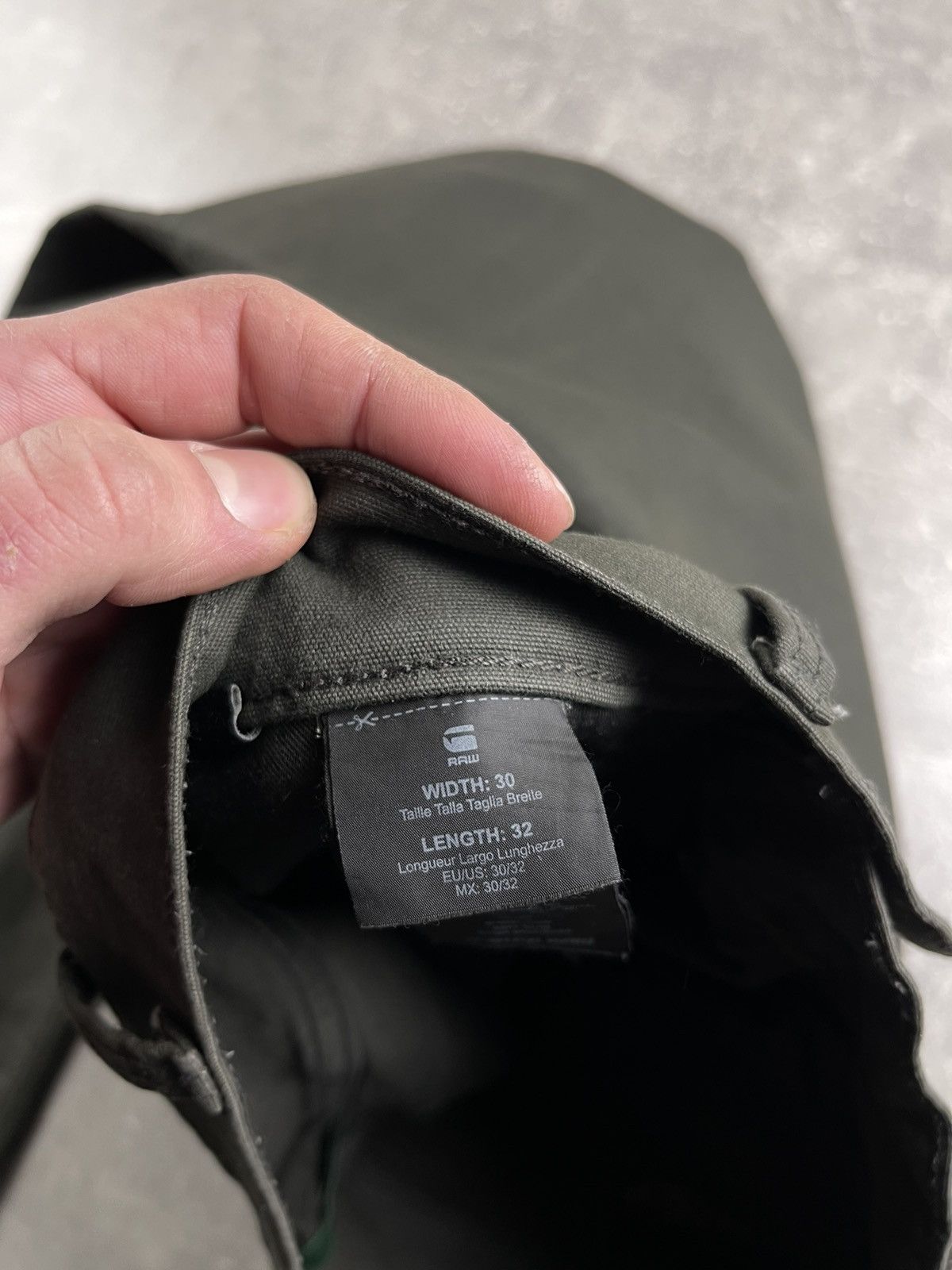 G-Star G-Star RAW 3301 Wax Biker Slim Jeans 2000s Dark Olive Green Size US 30 / EU 46 - 11 Thumbnail