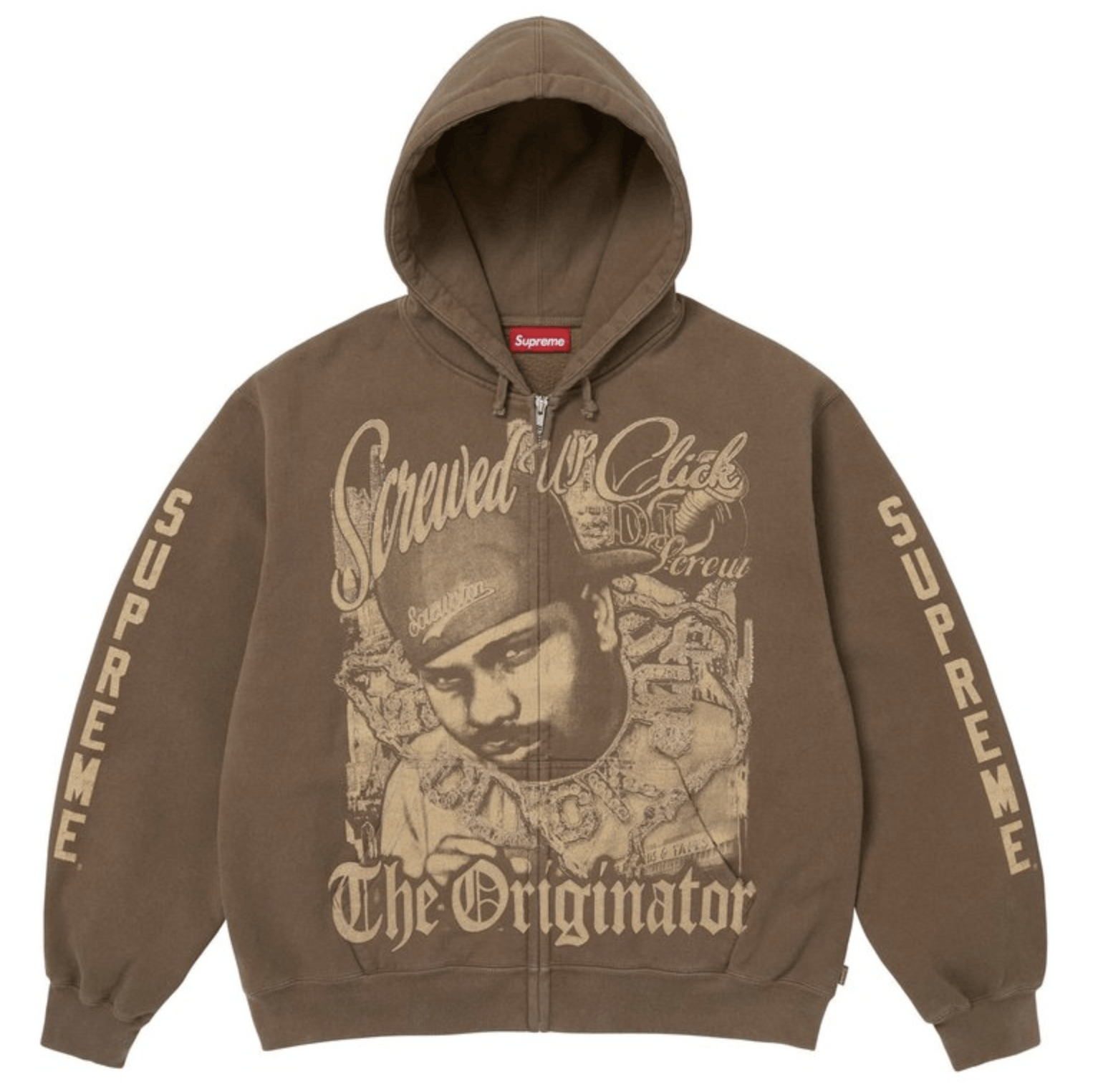 トップス Supreme TrueReligion Zip Up Hood Brown Supreme × True Religion Supreme True Religion Zip Hooded