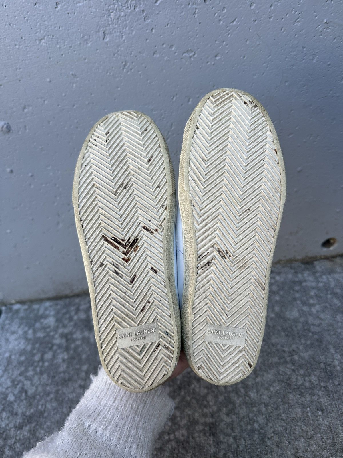 Saint Laurent Paris Glitter Diamond Patch Low Top Sneakers Size US 7 / EU 40 - 7 Thumbnail