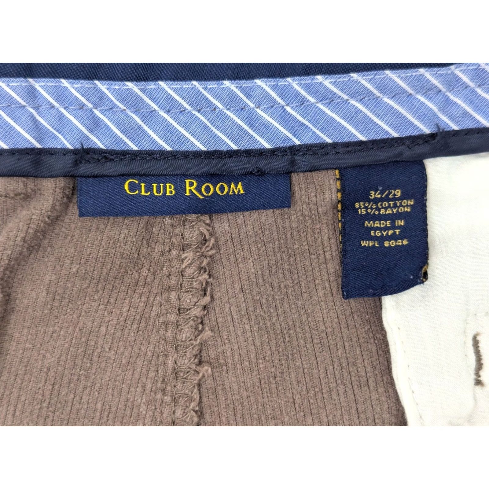 Club Room Club Room Brown Corduroy Straight Pants Men 34x29 Cotton 34 Waist Inseam 27 Straight Leg Casual Workwear Glasses? Size US 34 / EU 50 - 7 Thumbnail