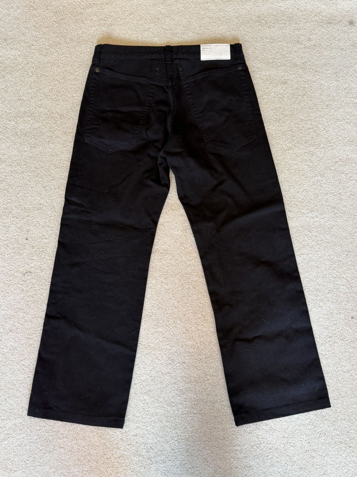 Random Identities SSESNE Black Stripe Officer Jeans Size US 32 / EU 48 - 2 Thumbnail
