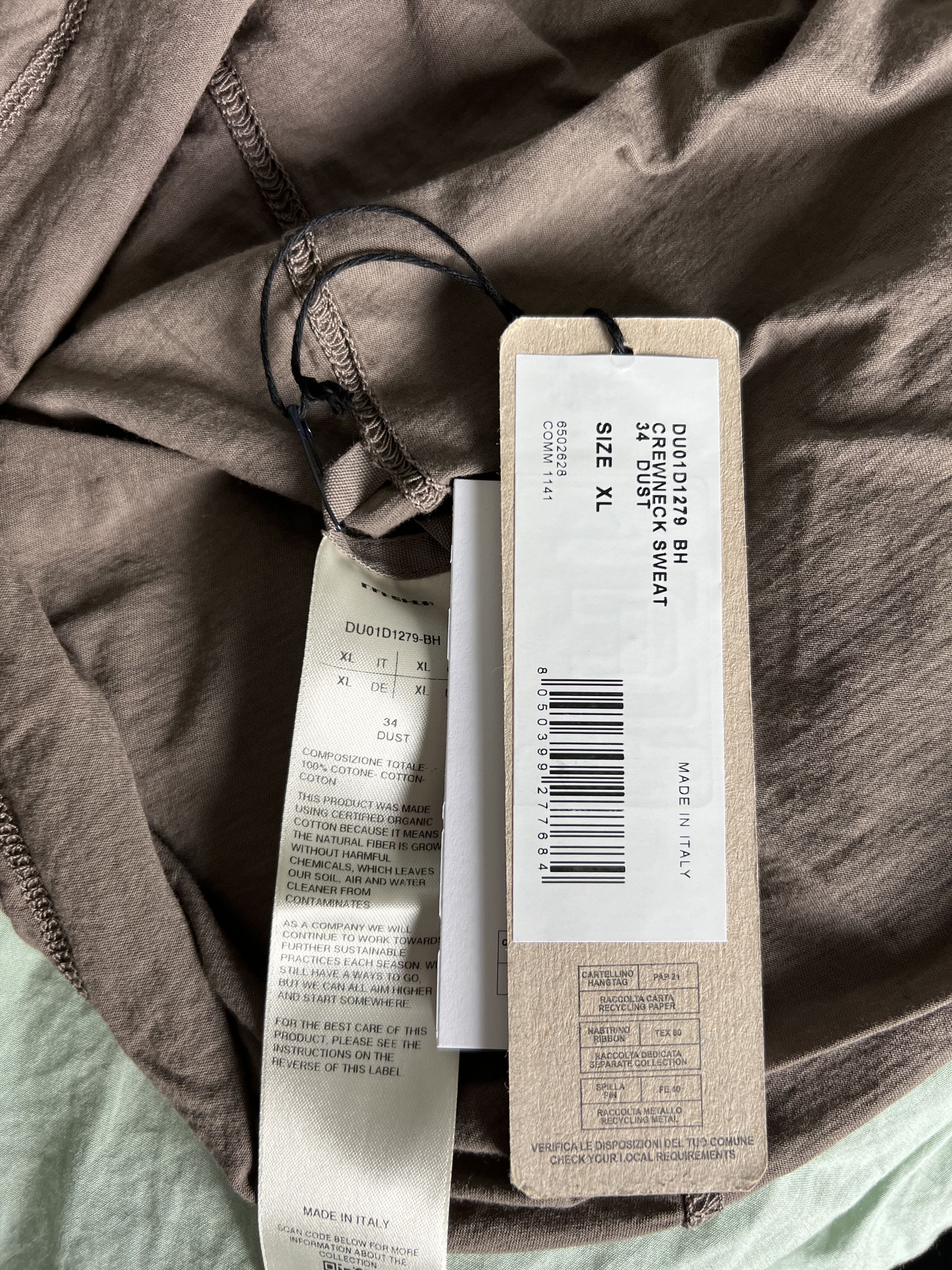 Rick Owens Drkshdw Rick Owens DRKSHDW Crewneck Sweatshirt in Dust Size US XL / EU 56 / 4 - 8 Thumbnail