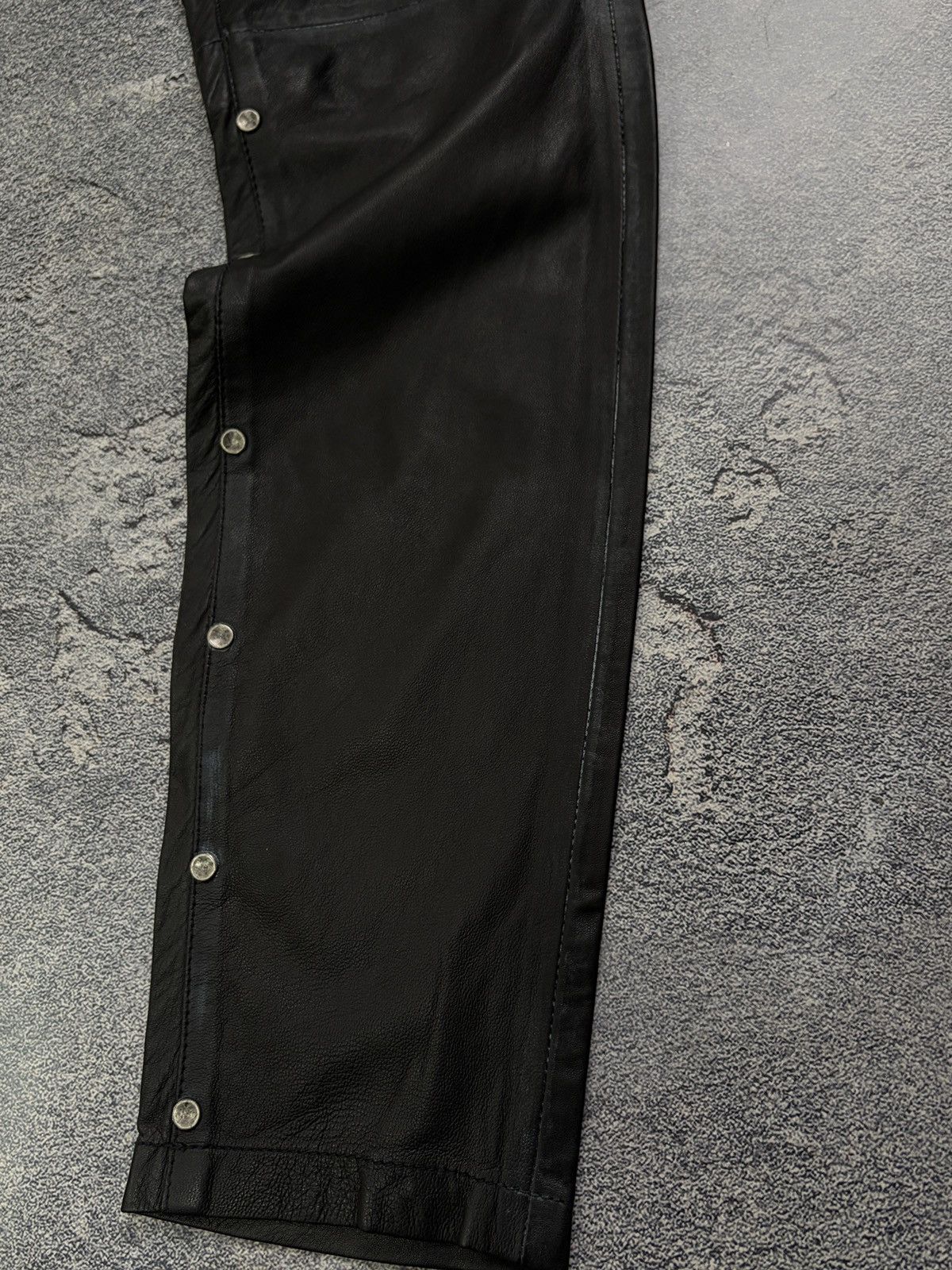 Diesel Black Gold Diesel Black Gold Lambskin Leather Pants Snap Detail 27 Size 27" / US 4 / IT 40 - 7 Thumbnail
