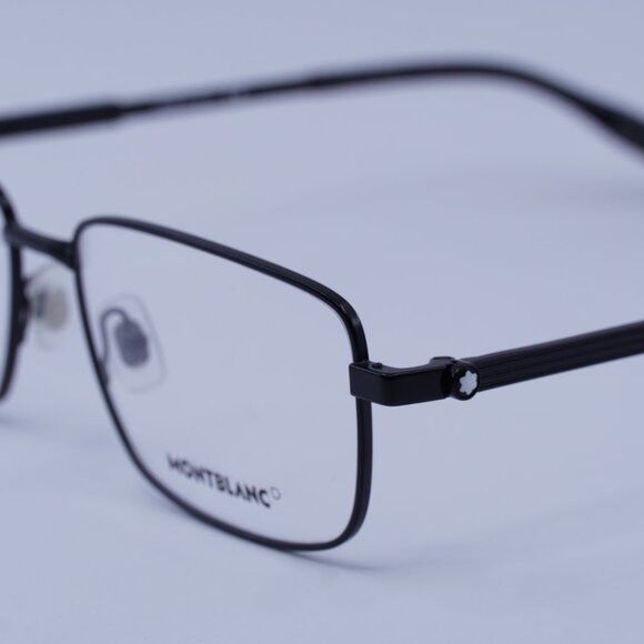 Montblanc Montblanc MB0029O 004 Eyeglasses Black 58mm Rectangle Frame Size ONE SIZE - 2 Thumbnail