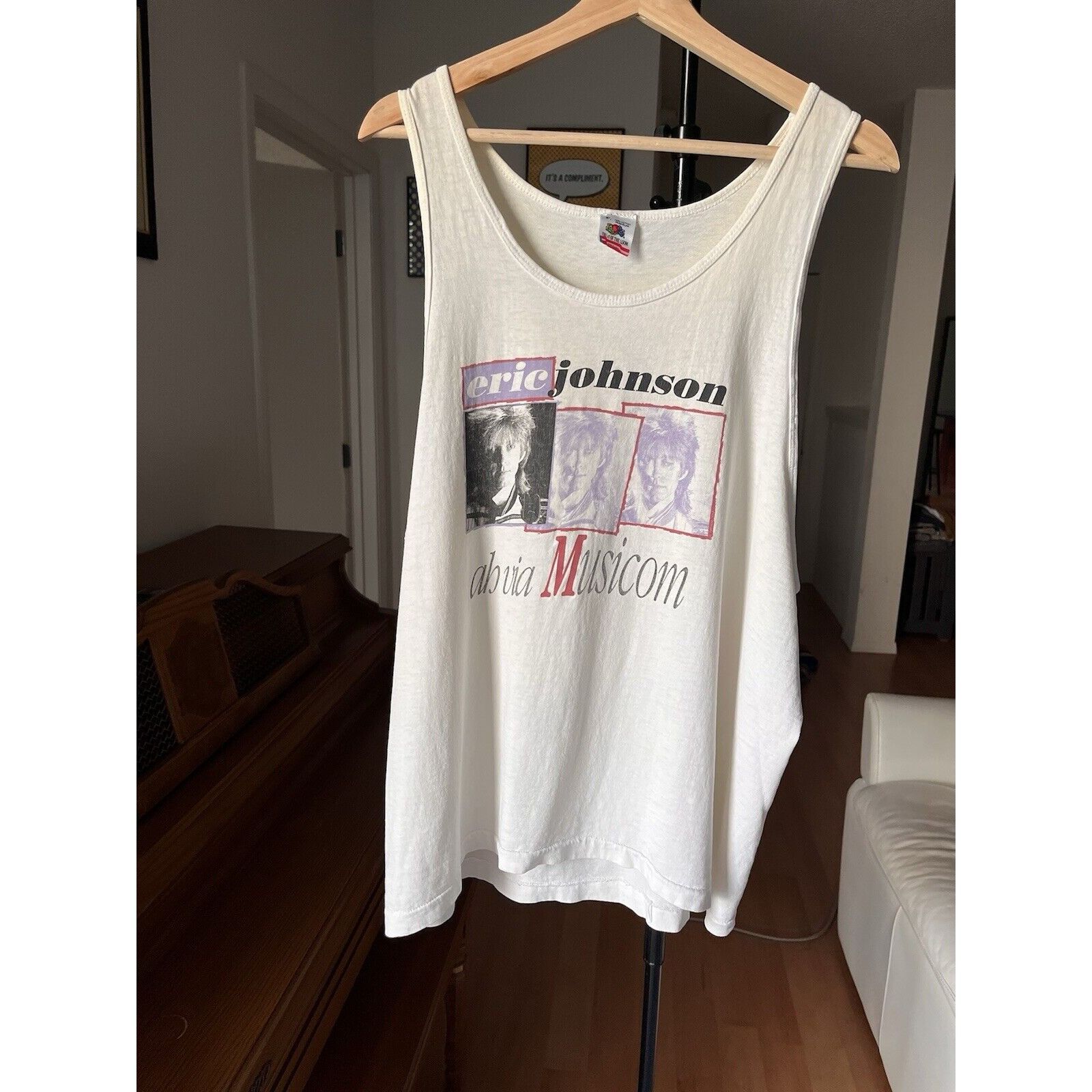 Band Tees VINTAGE SINGLE STITCH ERICK JOHNSON AHVIA MUSICOM BAND TEE Size US XL / EU 56 / 4 - 1 Thumbnail