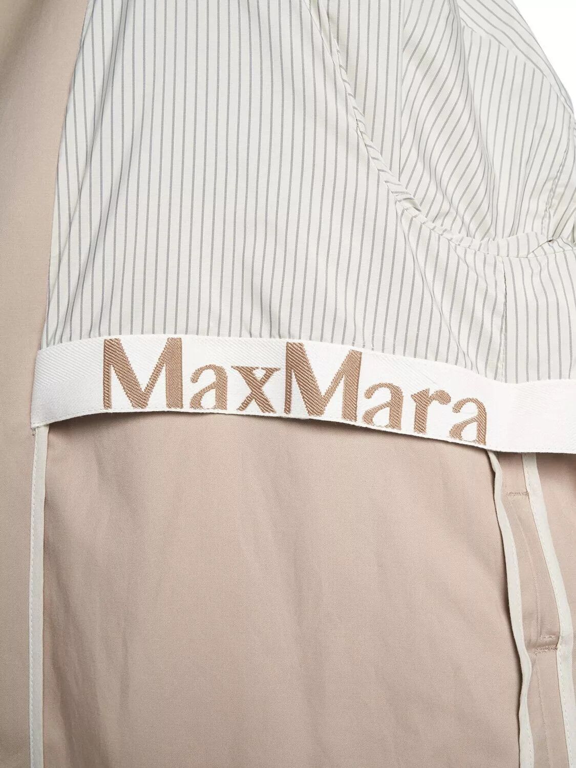Max Mara MAX MARA Mtrench Sand Double-Breasted Twill Coat Size XXL / US 16-18 / IT 52-54 - 4 Thumbnail