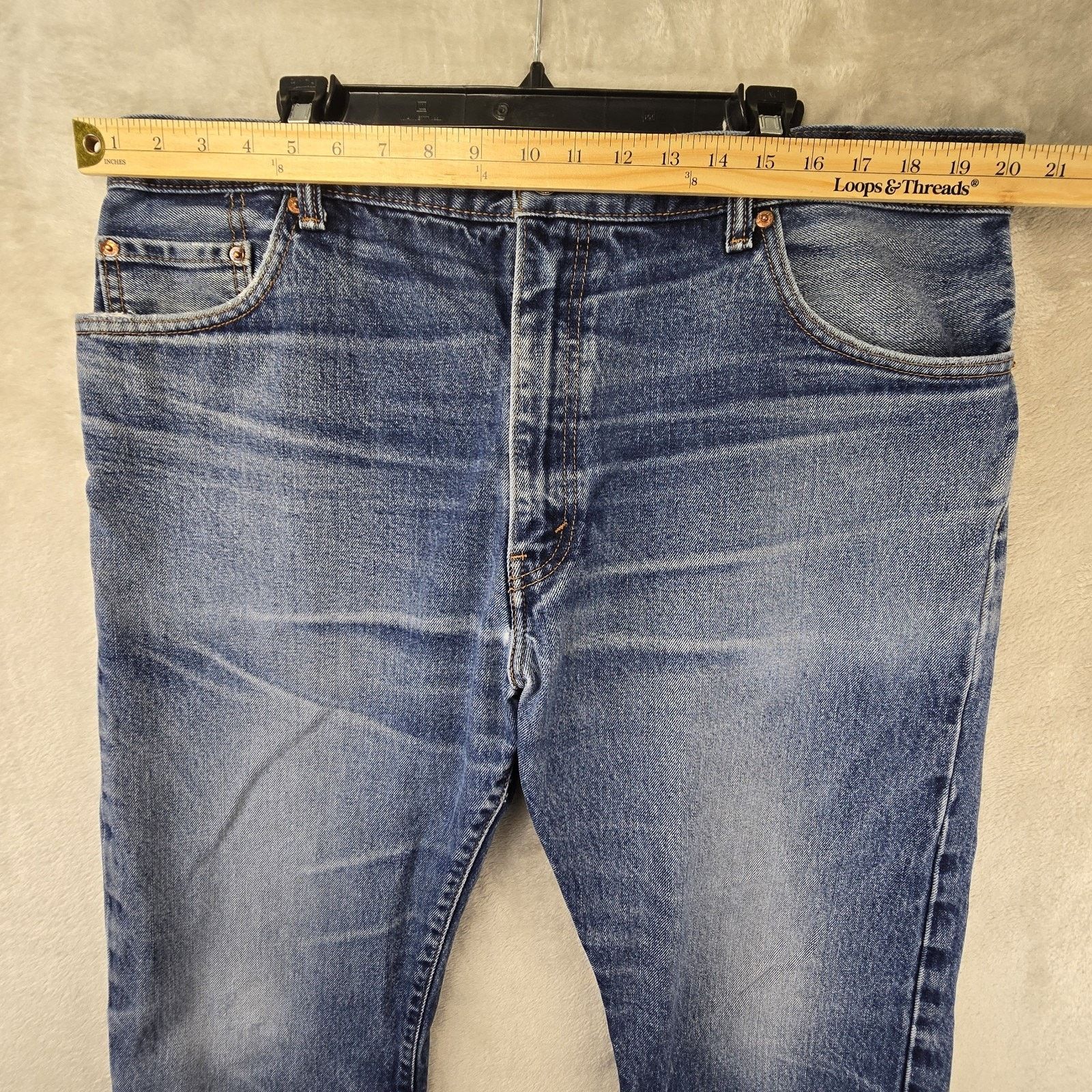 Levi's Levis 505 Jeans 40x30 Faded Whiskers Baggy Y2K Distressed Size US 40 / EU 56 - 11 Thumbnail