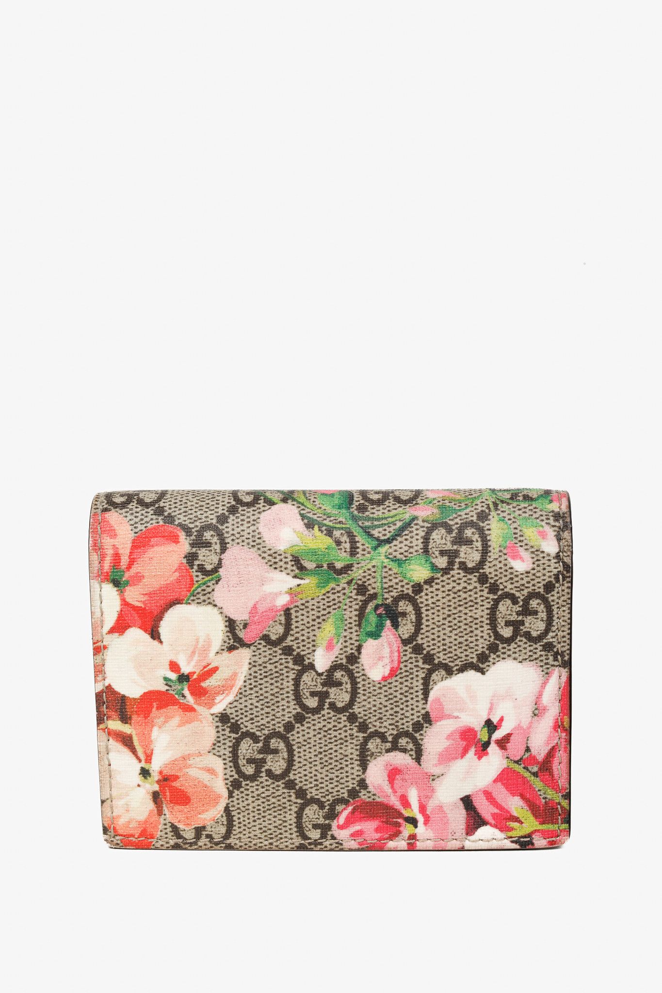 Gucci Gucci GG Supreme Blooms Card Case Pink Mauve Multicolour Size ONE SIZE - 4 Thumbnail