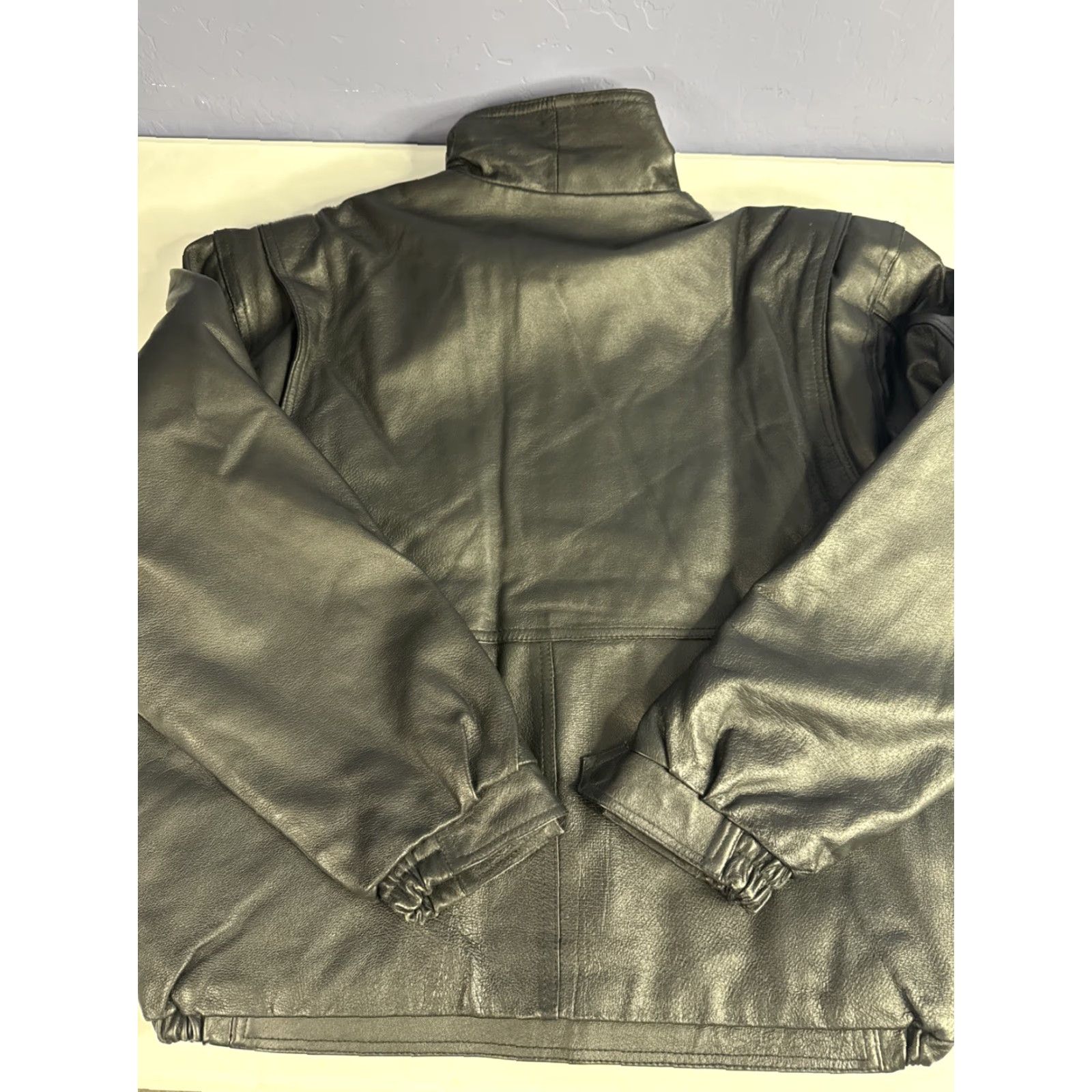 Vintage VINTAGE Caribou Creek Black Leather Bomber Jacket Coat Mens M Size US M / EU 48-50 / 2 - 5 Thumbnail
