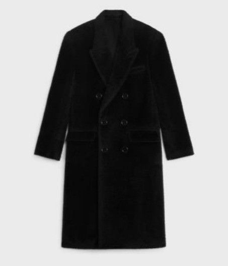 Celine o1bcso1str0126 2M691925R Double-breasted Wool Coat in Black Size US XL / EU 56 / 4 - 1 Preview