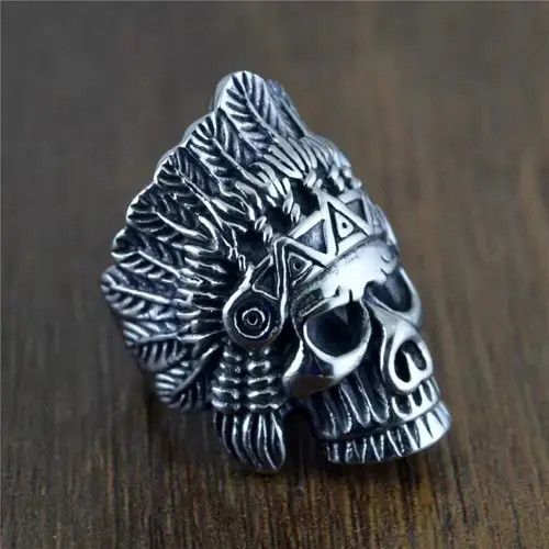 Jewelry Hip hop punk skeleton ring Size ONE SIZE - 2 Thumbnail