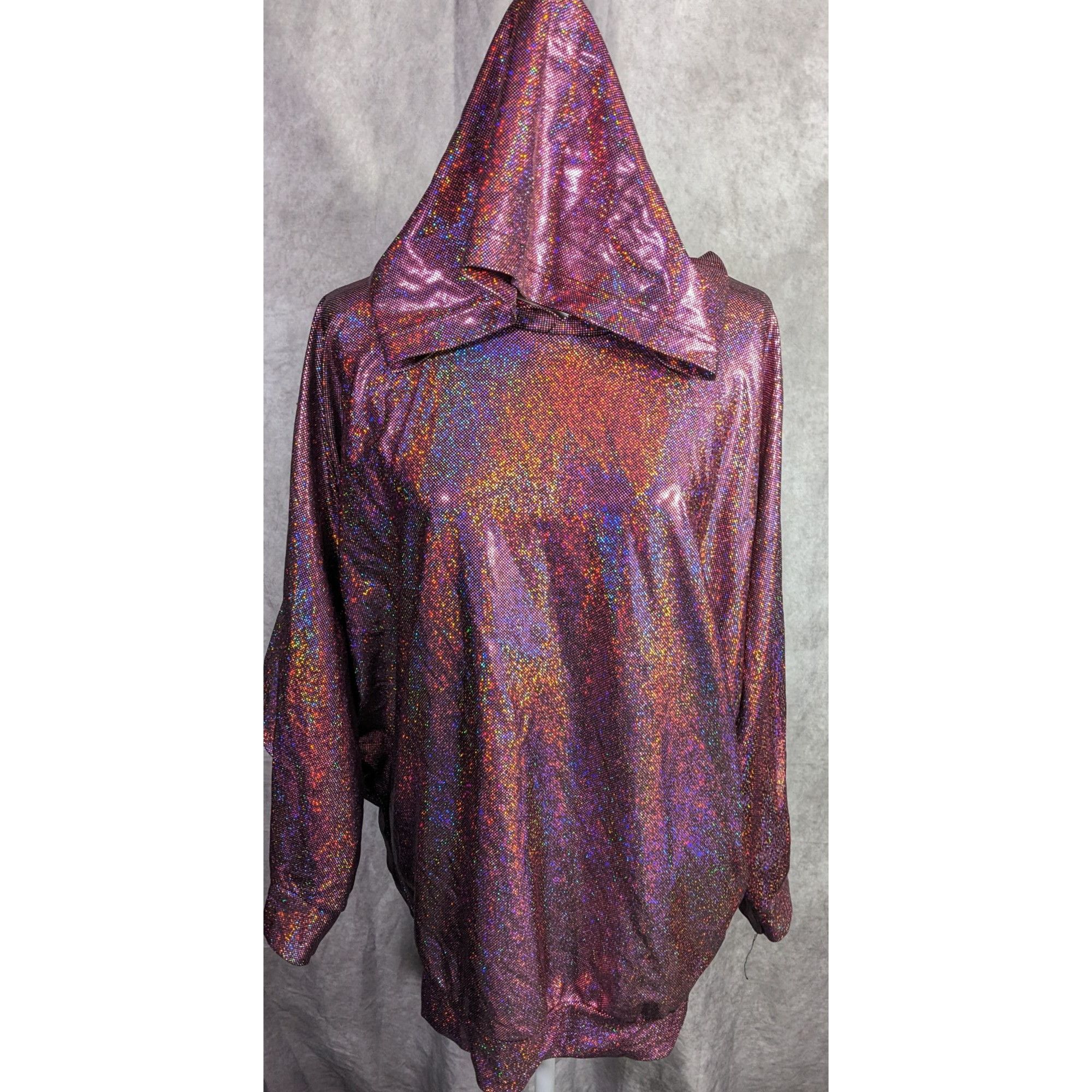 American Apparel American Apparel Pink Rainbow Prismatic Hooded Poncho With P Size ONE SIZE - 6 Thumbnail