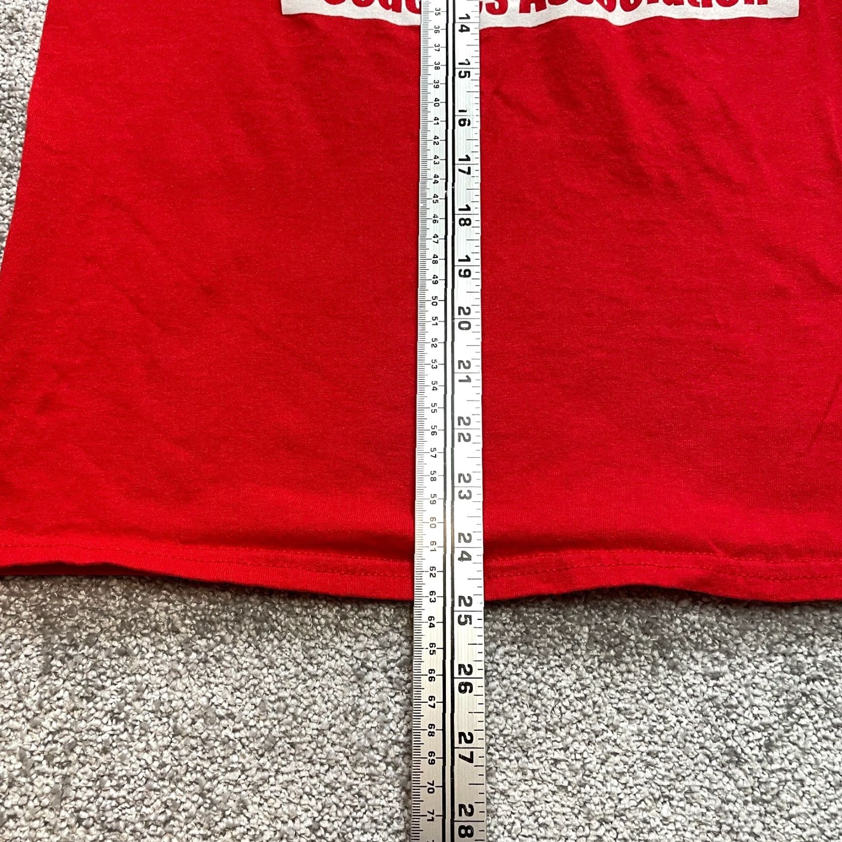 Gildan Gildan Heavy Cotton Shirt Adult Small Red Long Sleeve NYS HS Football Logo Vintage? Size US S / EU 44-46 / 1 - 6 Thumbnail