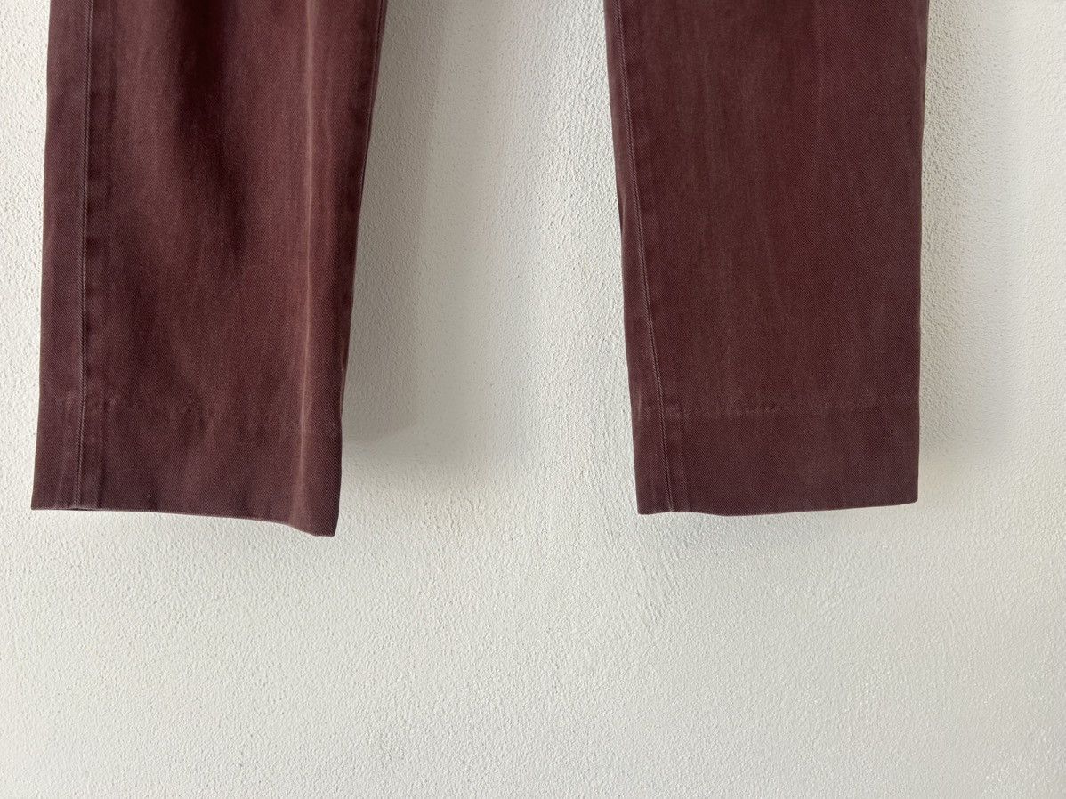 Maison Margiela Burgundy Cotton-Cashmere Trousers Size US 32 / EU 48 - 4 Thumbnail