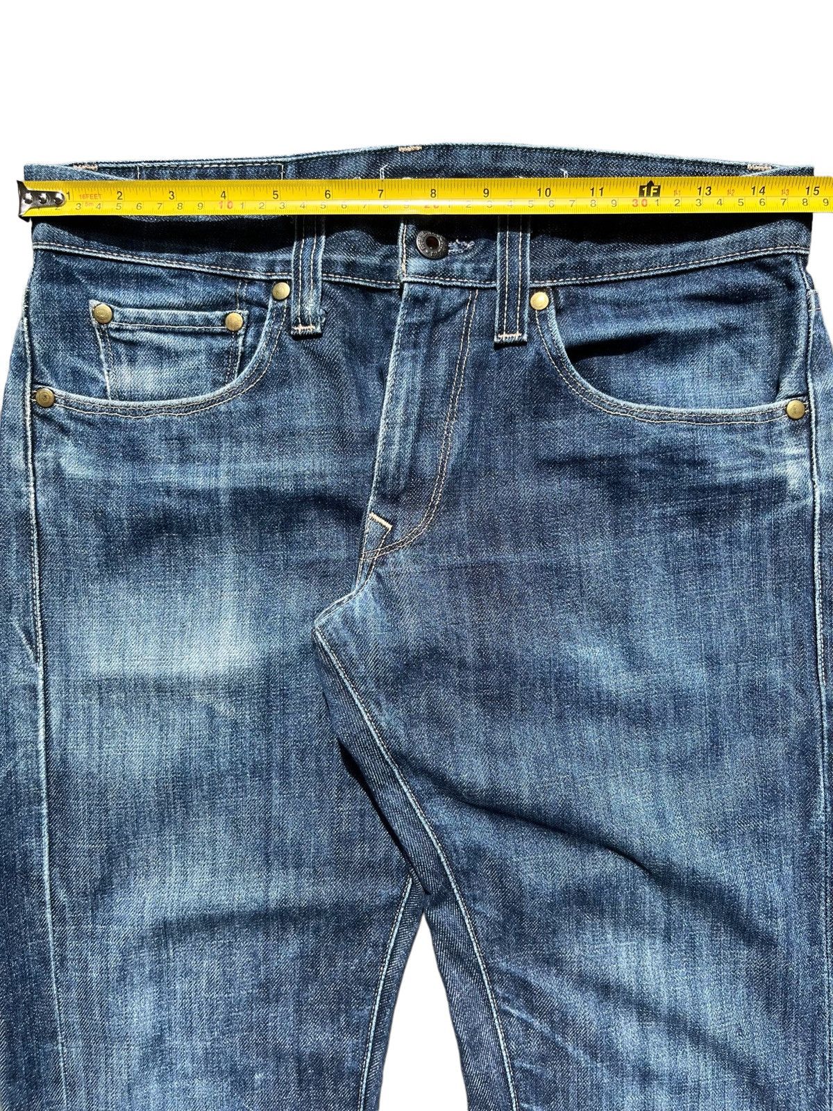 Levi's Vintage Levi’s Capital E Navy Washed Slim Straight Fit Jeans Size US 30 / EU 46 - 16 Thumbnail