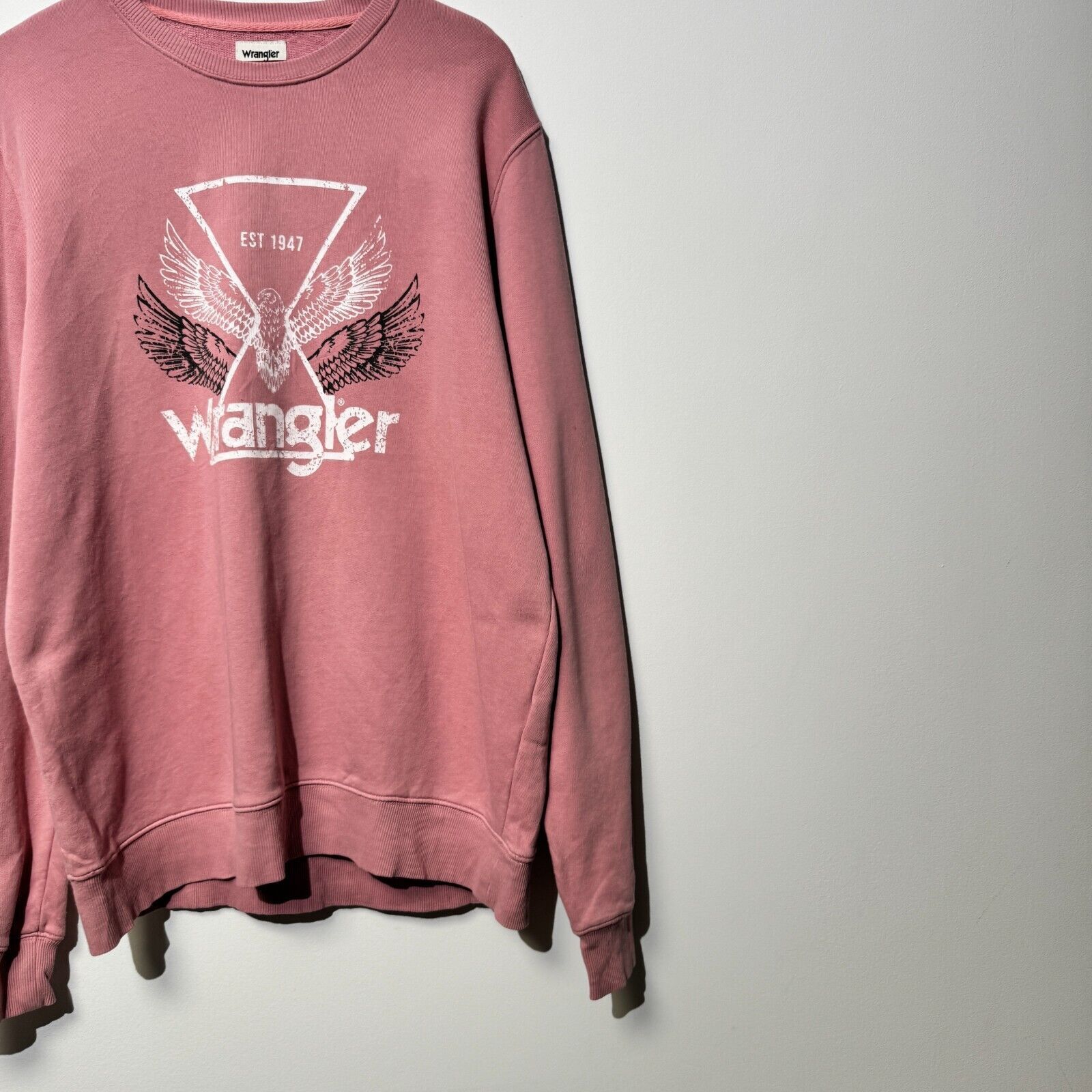 Wrangler Vintage Wrangler Unisex Pink Cotton Crewneck Size XL Faded Size US XL / EU 56 / 4 - 3 Thumbnail