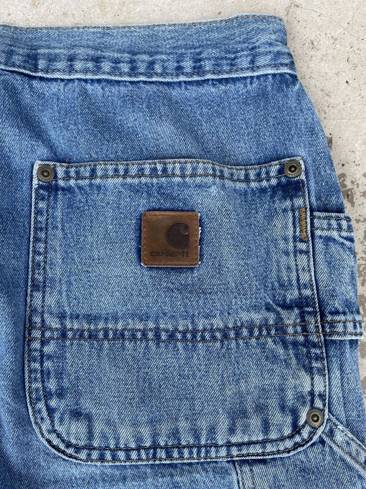 Carhartt Vintage 80s Carhartt Double Knee Jeans Denim size 32x44 Size US 32 / EU 48 - 10 Thumbnail
