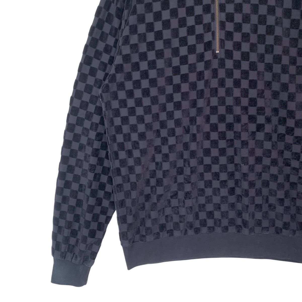 Stussy Stussy Clothing Velvet Black Check StreetWear Sweatshirt Size US M / EU 48-50 / 2 - 6 Thumbnail