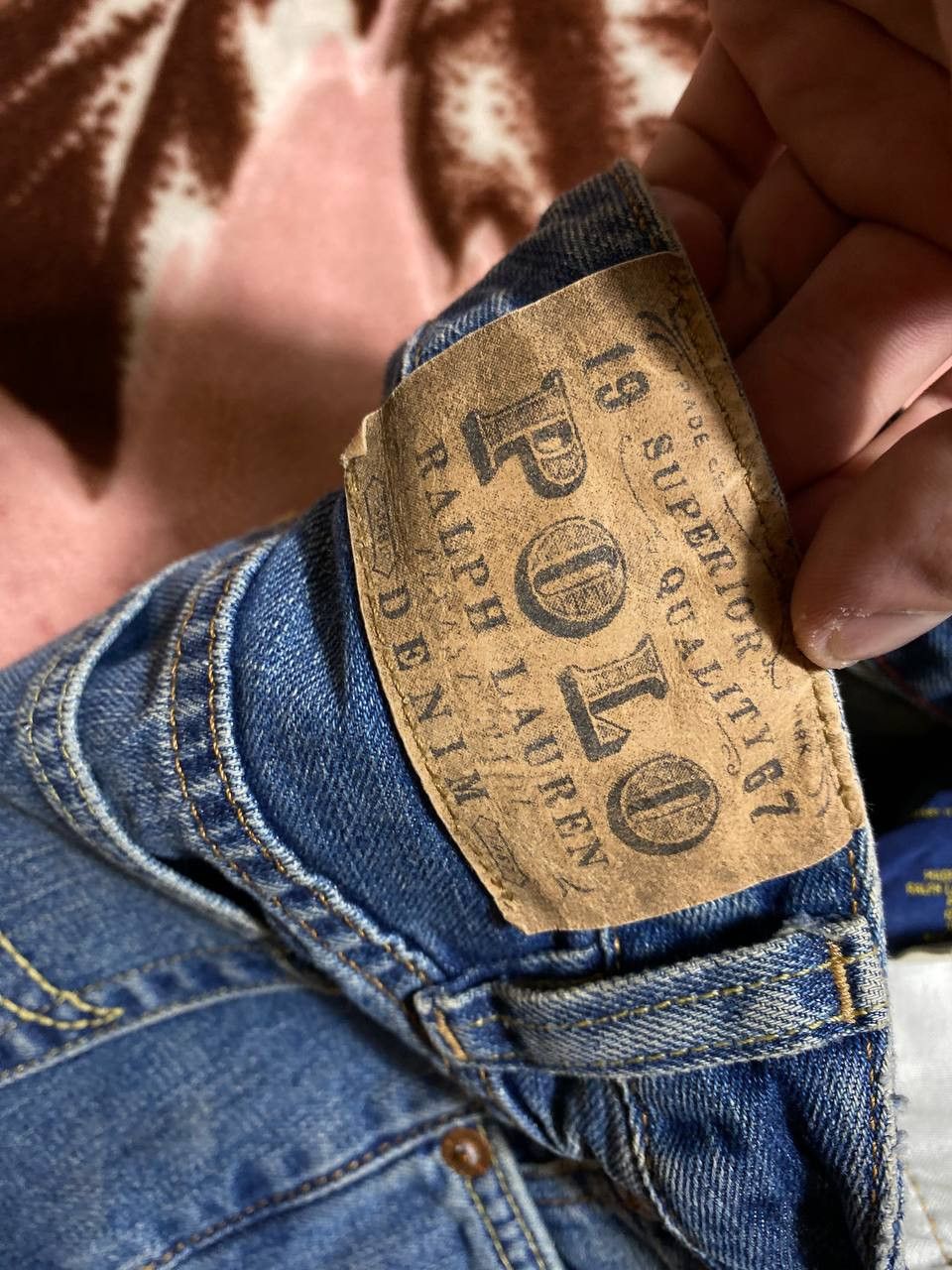Polo Ralph Lauren × RRL Ralph Lauren × Vintage Crazy Vintage 90s Polo Ralph Lauren Faded Baggy Jeans Size US 27 - 2 Thumbnail