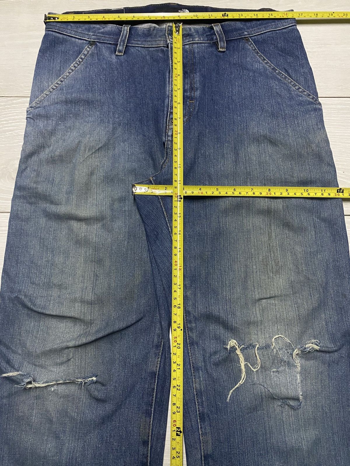 The North Face Vintage The North Face Distressed Slim Fit Jeans Size US 33 - 14 Thumbnail