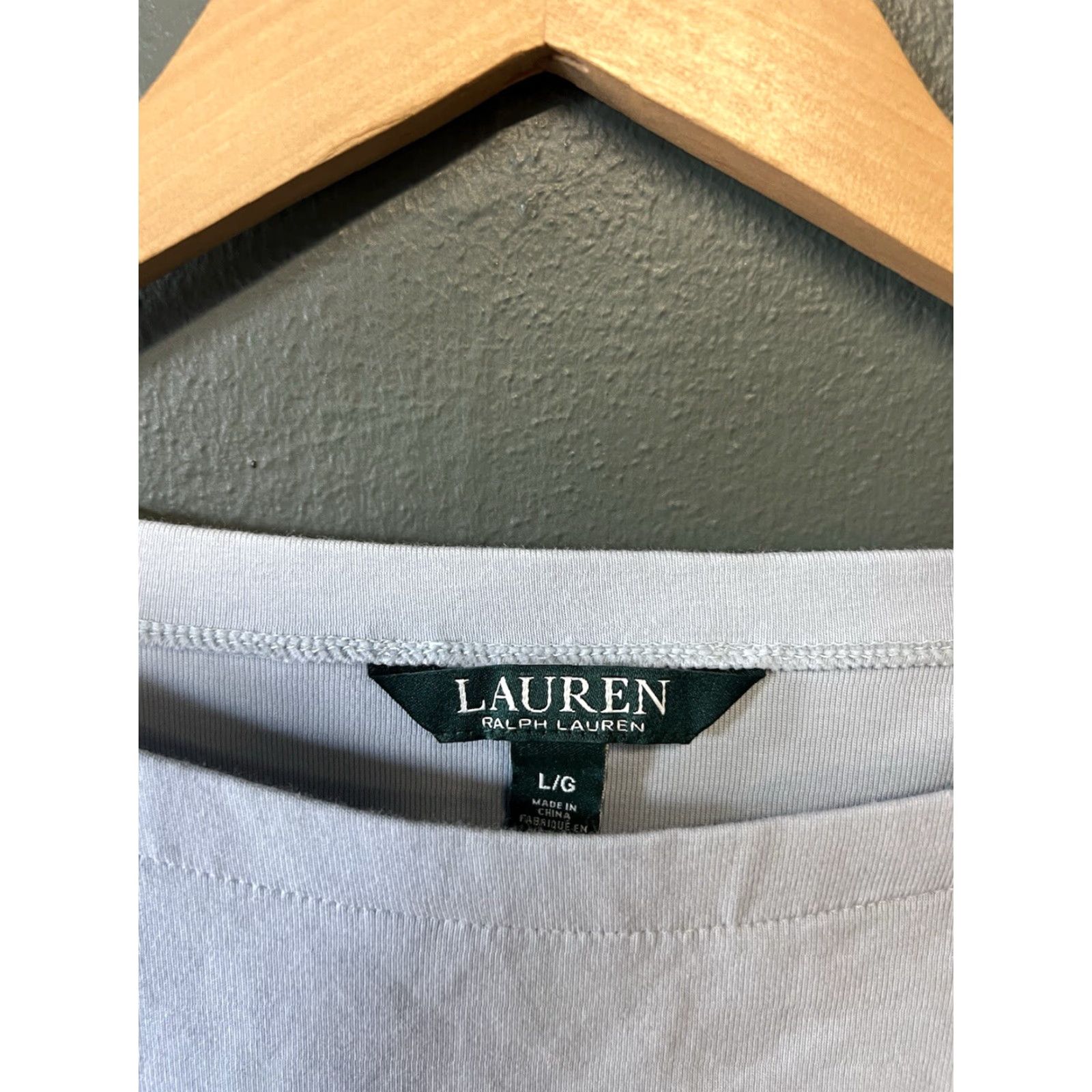 Ralph Lauren Lauren Ralph Lauren Womens Gray Round Neck T-Shirt L Size 1/2 Sleeve Basic Size L / US 10 / IT 46 - 3 Thumbnail