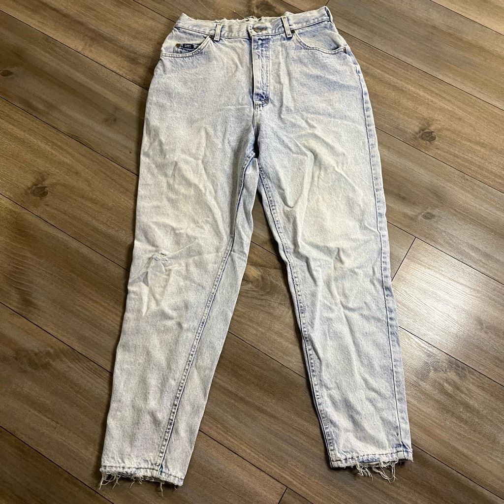 Lee Vintage Lee Light Wash Denim Jeans Women 14 Size 31" - 2 Thumbnail
