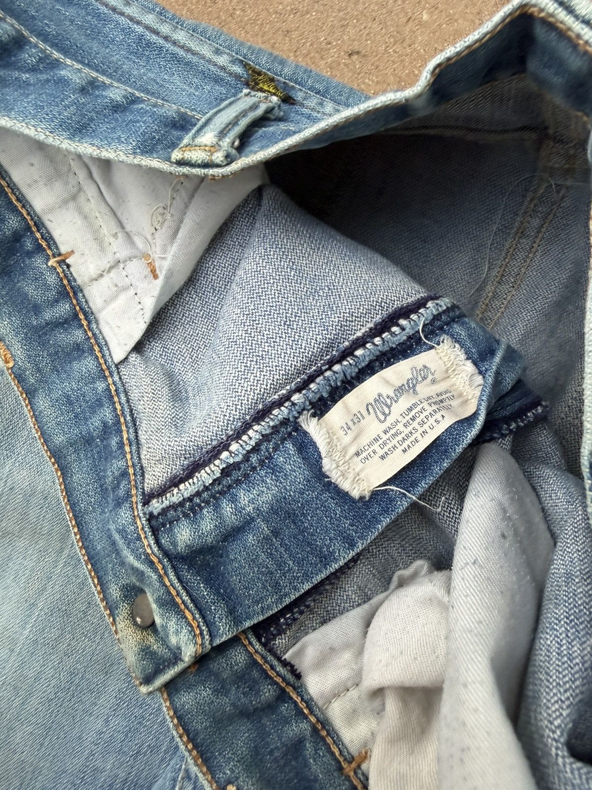 Wrangler Vintage 70’s Wrangler Flare Bootcut Distressed Jeans 32x30 Size US 32 / EU 48 - 6 Thumbnail