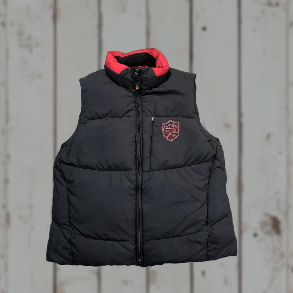 Ralph Lauren Lauren Ralph Lauren Puffer Vest Womens XL Black Red Full Zip Quilted Outdoor Ski Vest Size XL / US 12-14 / IT 48-50 - 1 Thumbnail