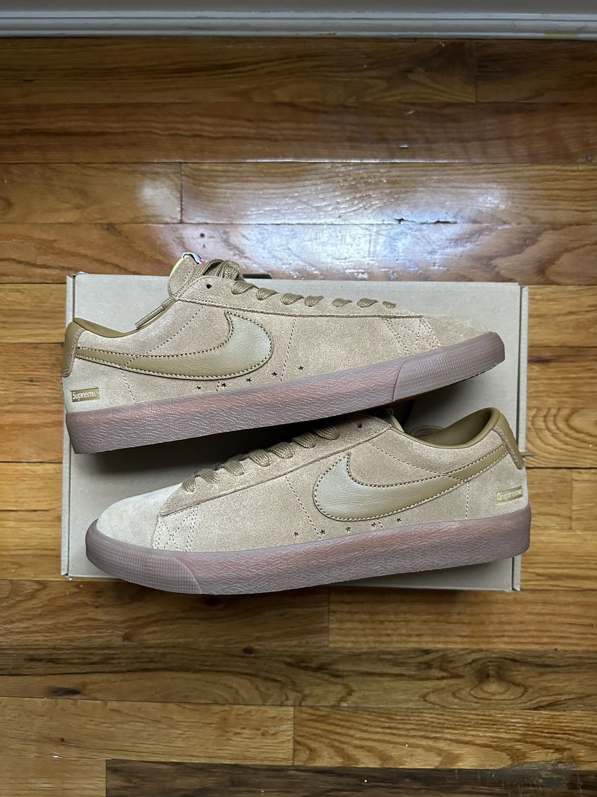 image of Nike Sb Blazer Low Gt ‘Golden Beige’ Shoes in Brown, Men's (Size 9.5)