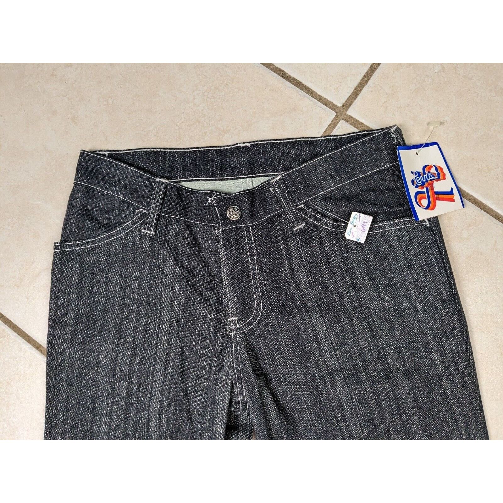 Levi's Vtg NWT 60s Levis Jeans Big E White Tab Flare Boot Cut Pants Size 28" / US 6 / IT 42 - 2 Thumbnail