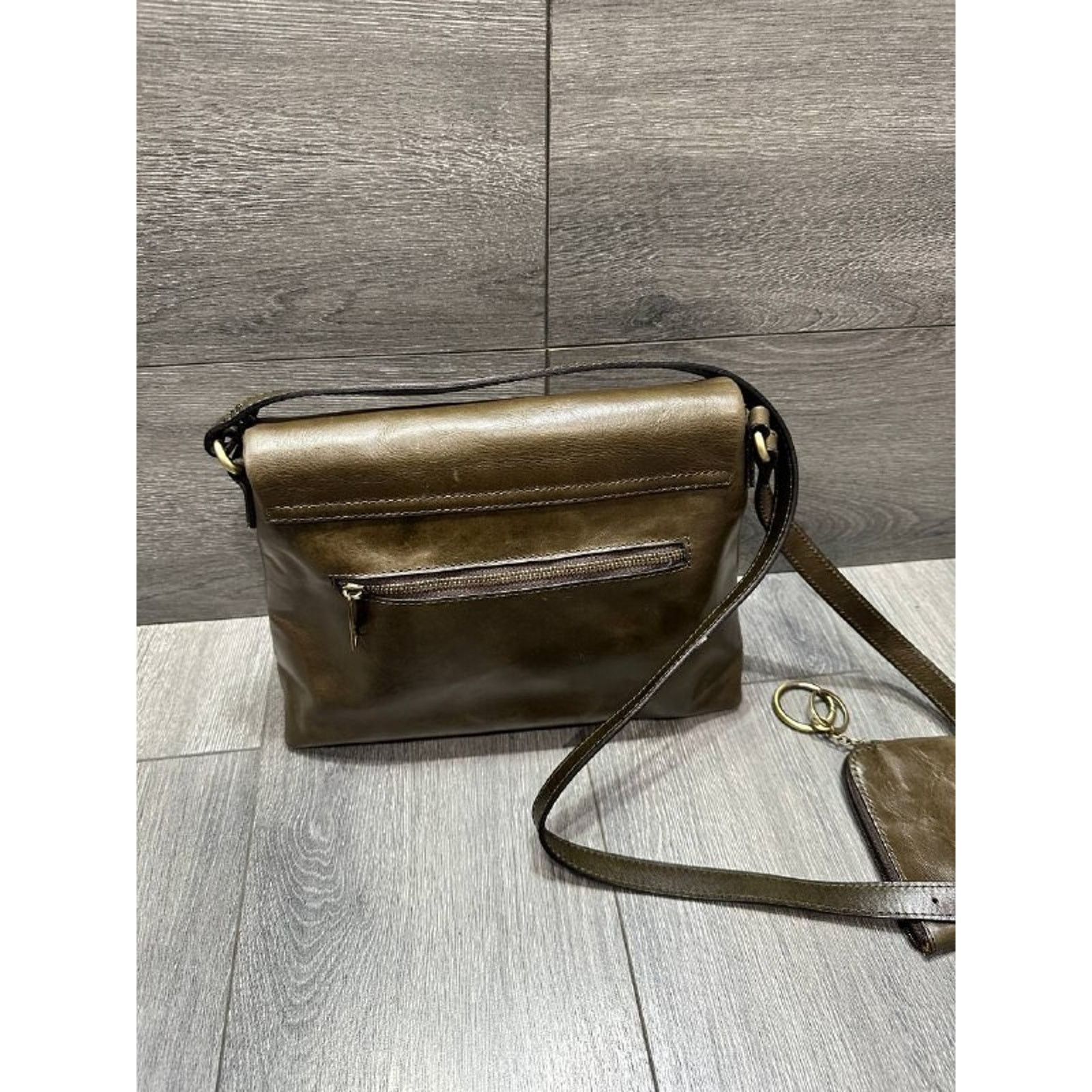Patricia Nash Patricia Nash Mili Leather Crossbody Pouch Olive bag A660568 Size ONE SIZE - 11 Thumbnail