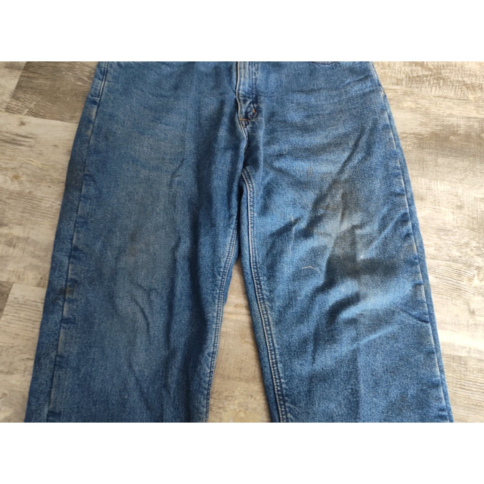 Carhartt VINTAGE Carhartt Jeans Denim Workwear 38x30 Regular Unisex? (Adult) Blue DST B155 Distressed 5-Pocket Zip Closure Workwear Mens Size US 38 / EU 54 - 5 Thumbnail