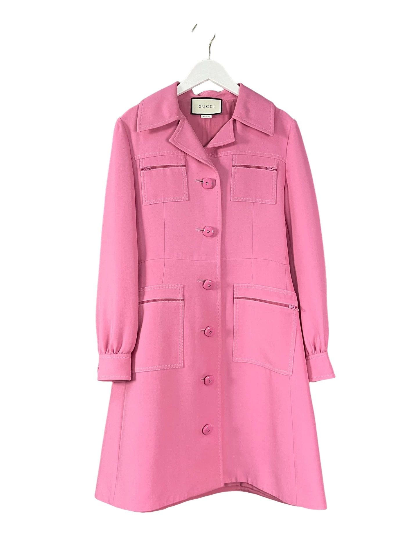 Gucci Gucci Pink Button Front Coat Size 36 Size XS / US 0-2 / IT 36-38 - 1 Thumbnail