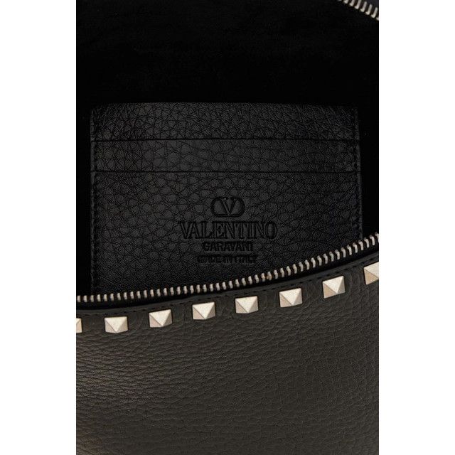 Valentino VALENTINO GARAVANI Rockstud Black Grainy Leather Belt Bag Ne Size ONE SIZE - 4 Thumbnail