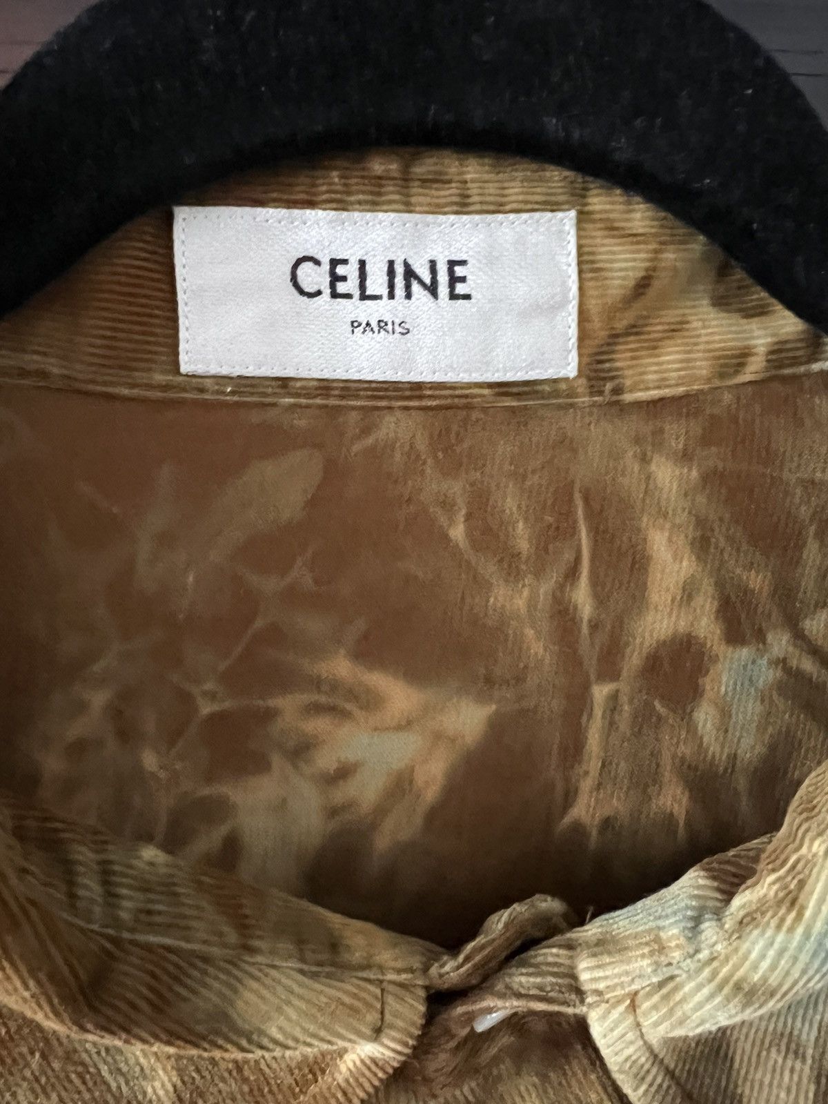Celine × Hedi Slimane Rare TIE DYED VELOUR shirt $1300 xl NEW Size US M / EU 48-50 / 2 - 5 Thumbnail