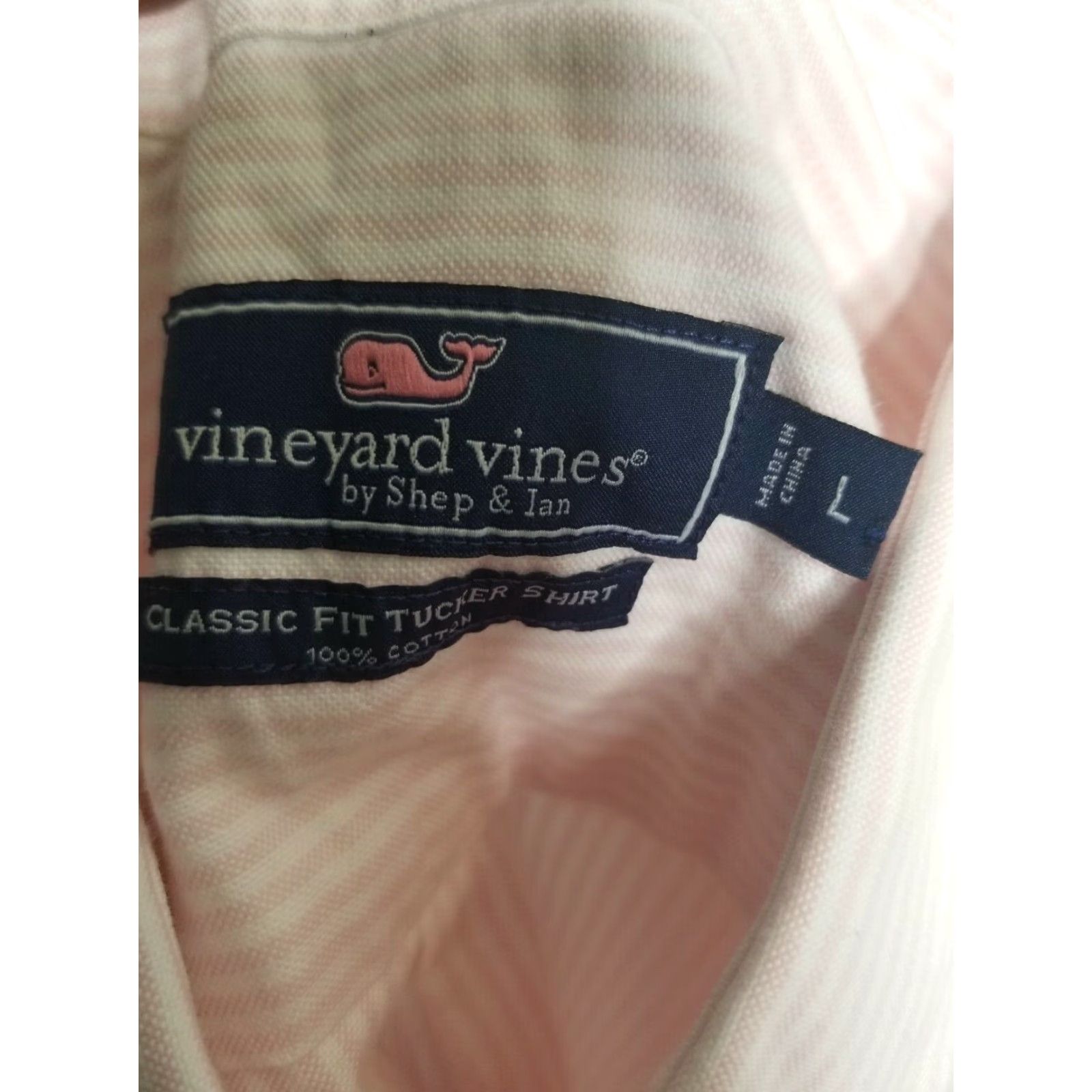 Vineyard Vines Vineyard Vines Mens L Button-Down Shirt Pink White Stripes Long Sleeve Classic Shirt Size US L / EU 52-54 / 3 - 3 Thumbnail